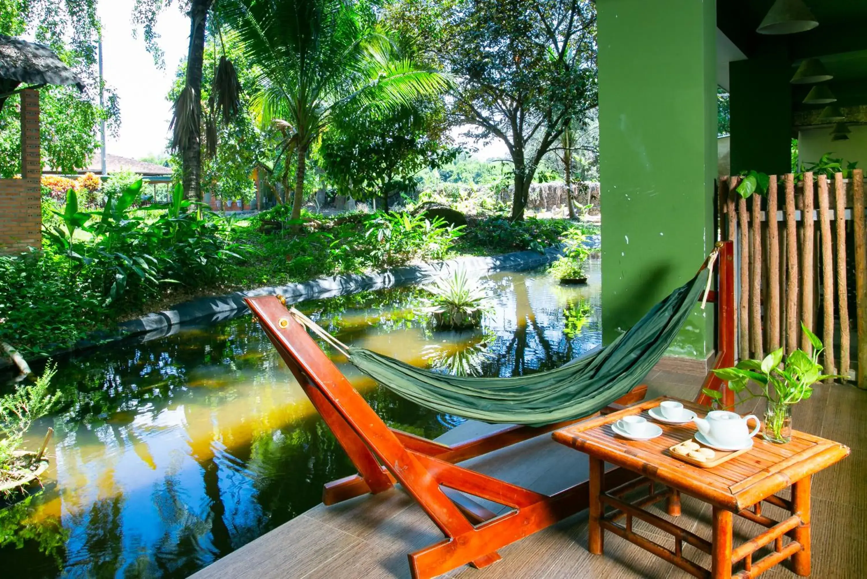 Garden view in Cat Tien Jungle Lodge Garden view in Cat Tien Jungle Lodge