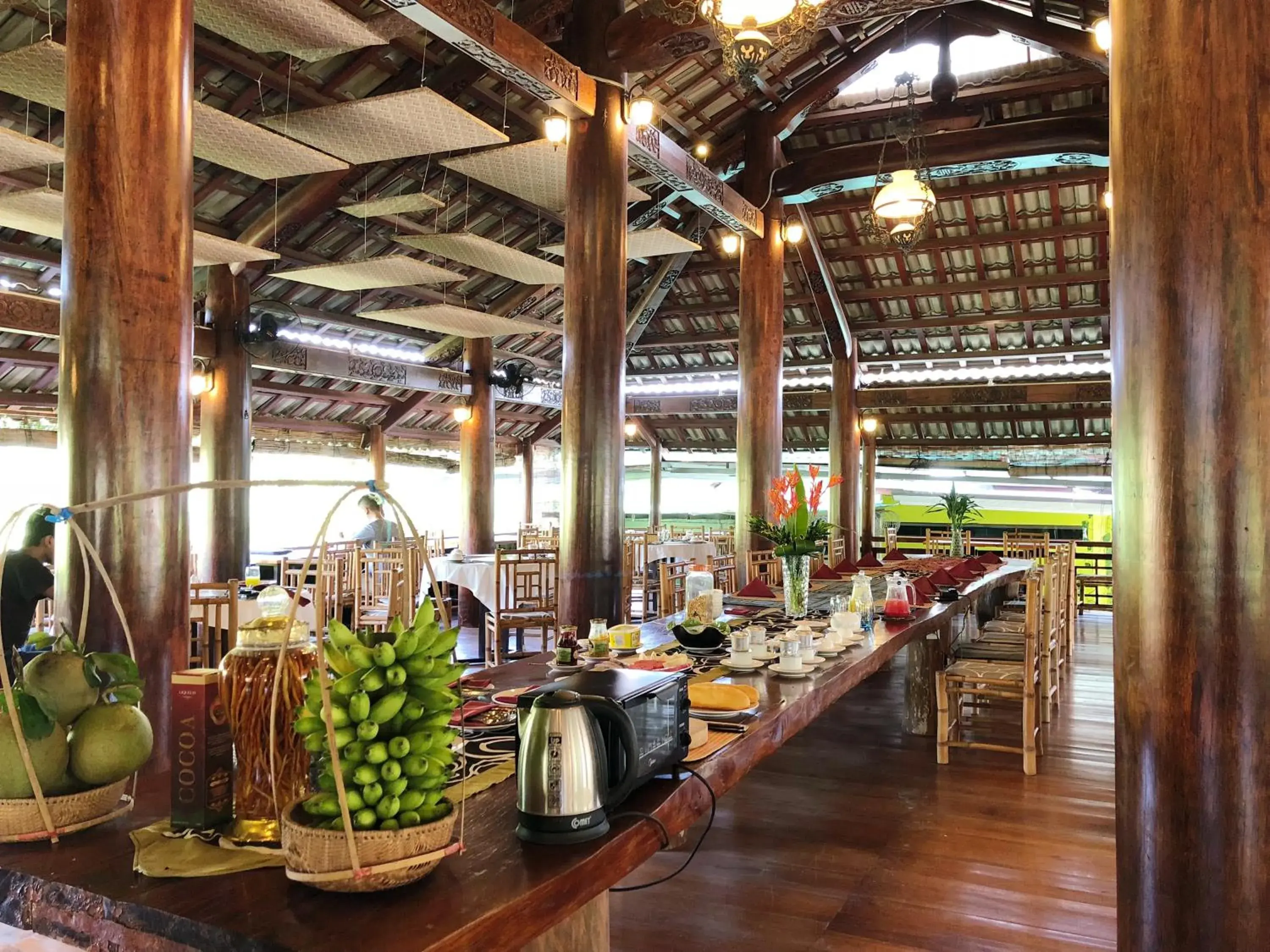 Breakfast in Cat Tien Jungle Lodge Breakfast in Cat Tien Jungle Lodge