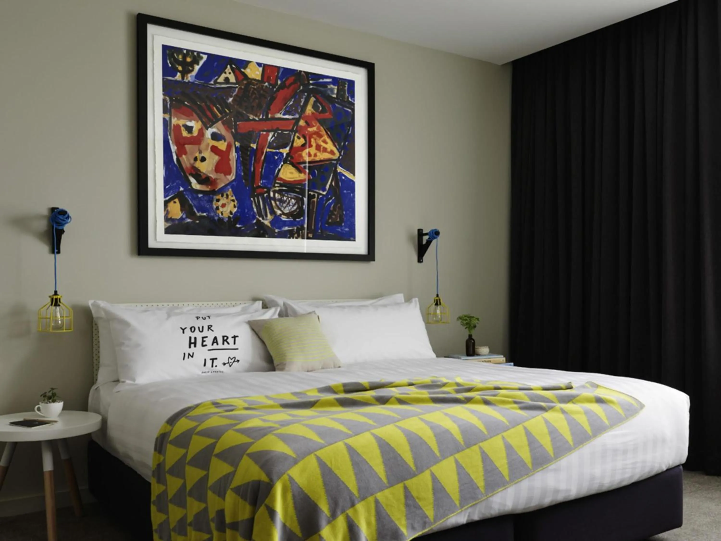 Bedroom, Bed in Art Series - The Larwill Studio