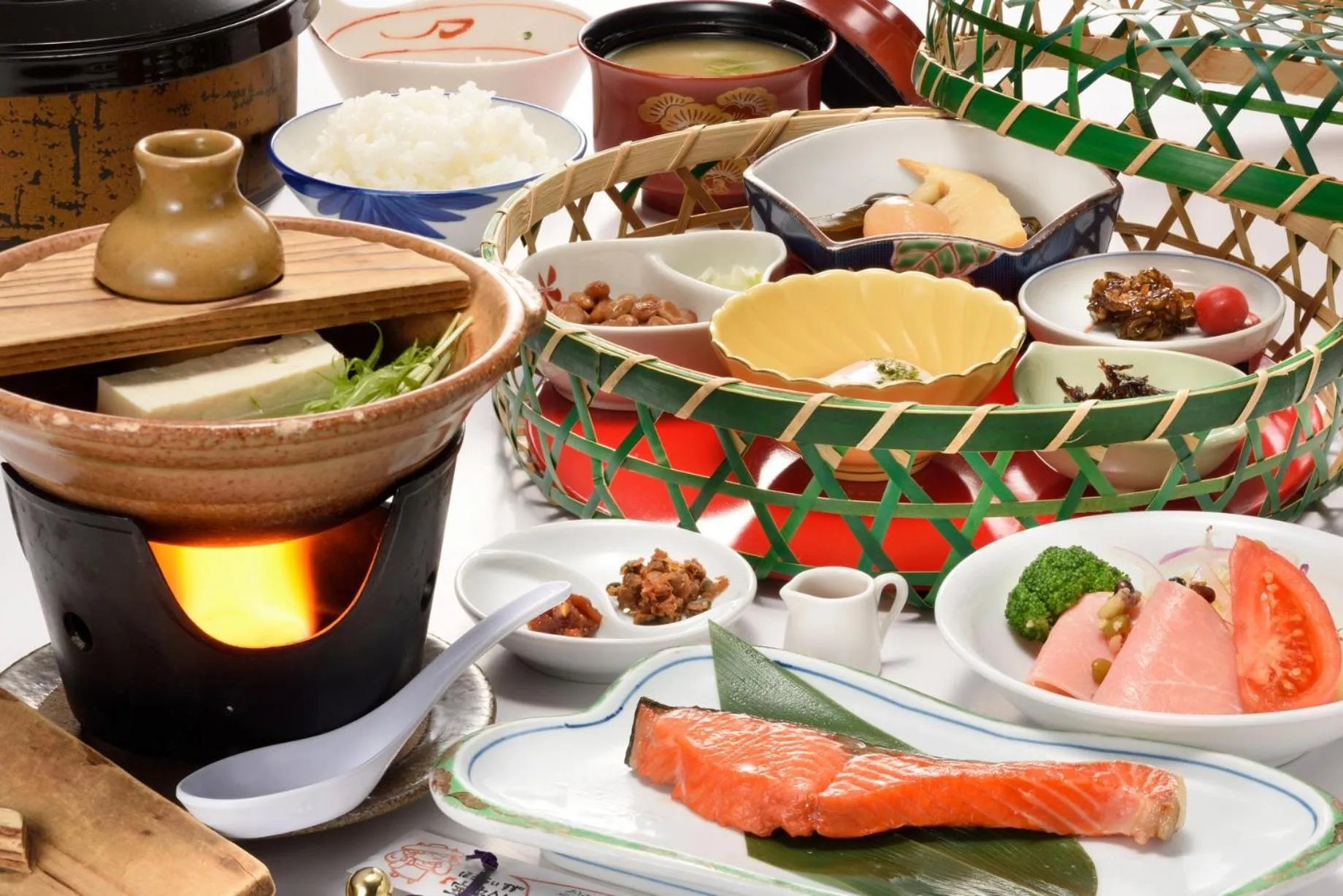 Breakfast in Tofuya Ryokan, Onogawa Onsen, Sauna, Barrier-free