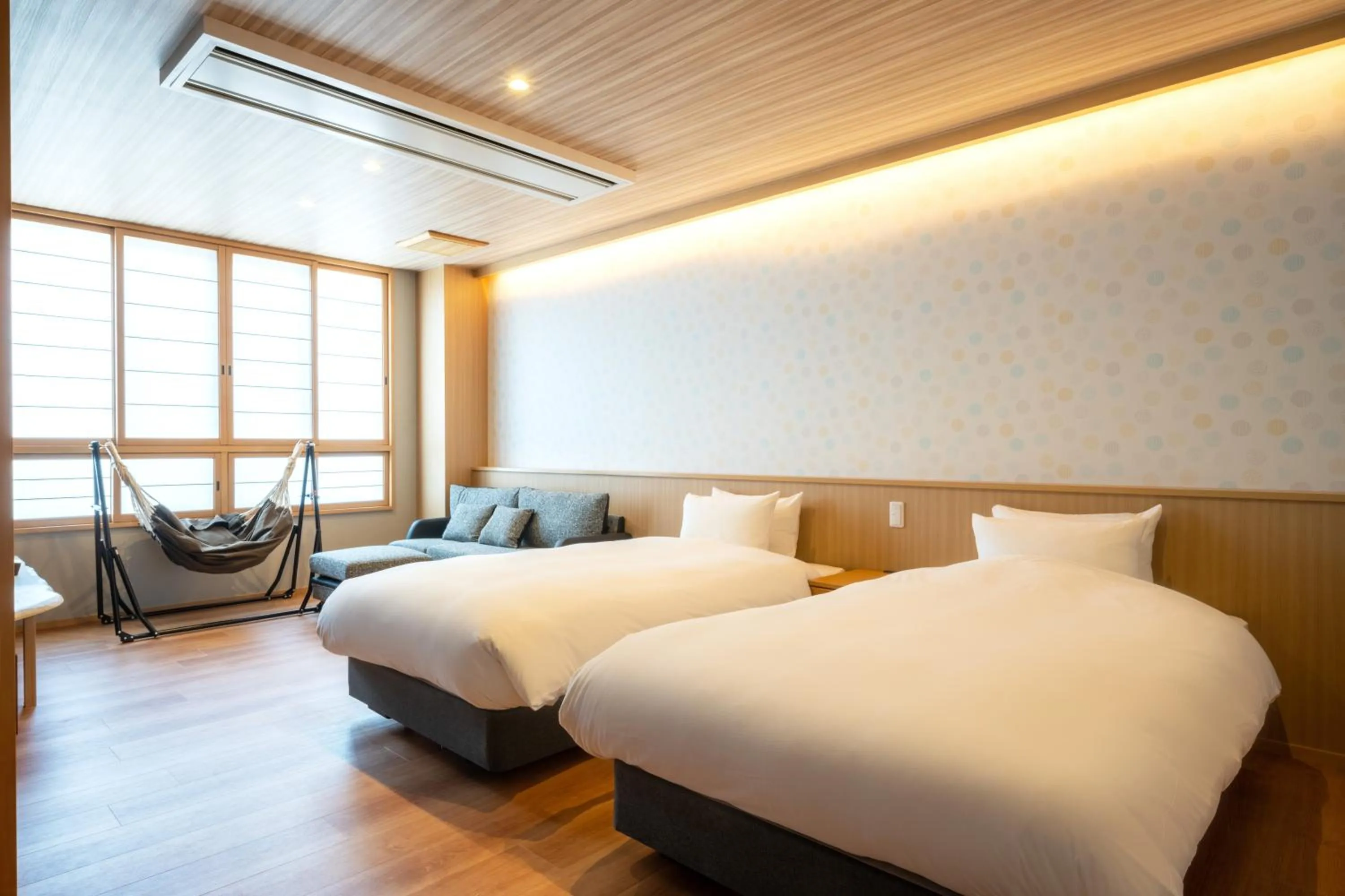 Bed in Tofuya Ryokan, Onogawa Onsen, Sauna, Barrier-free