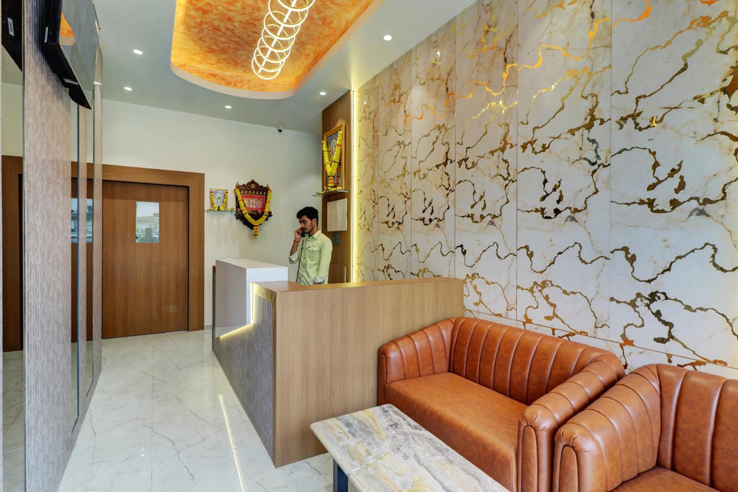 Lobby or reception in Radhe Residency