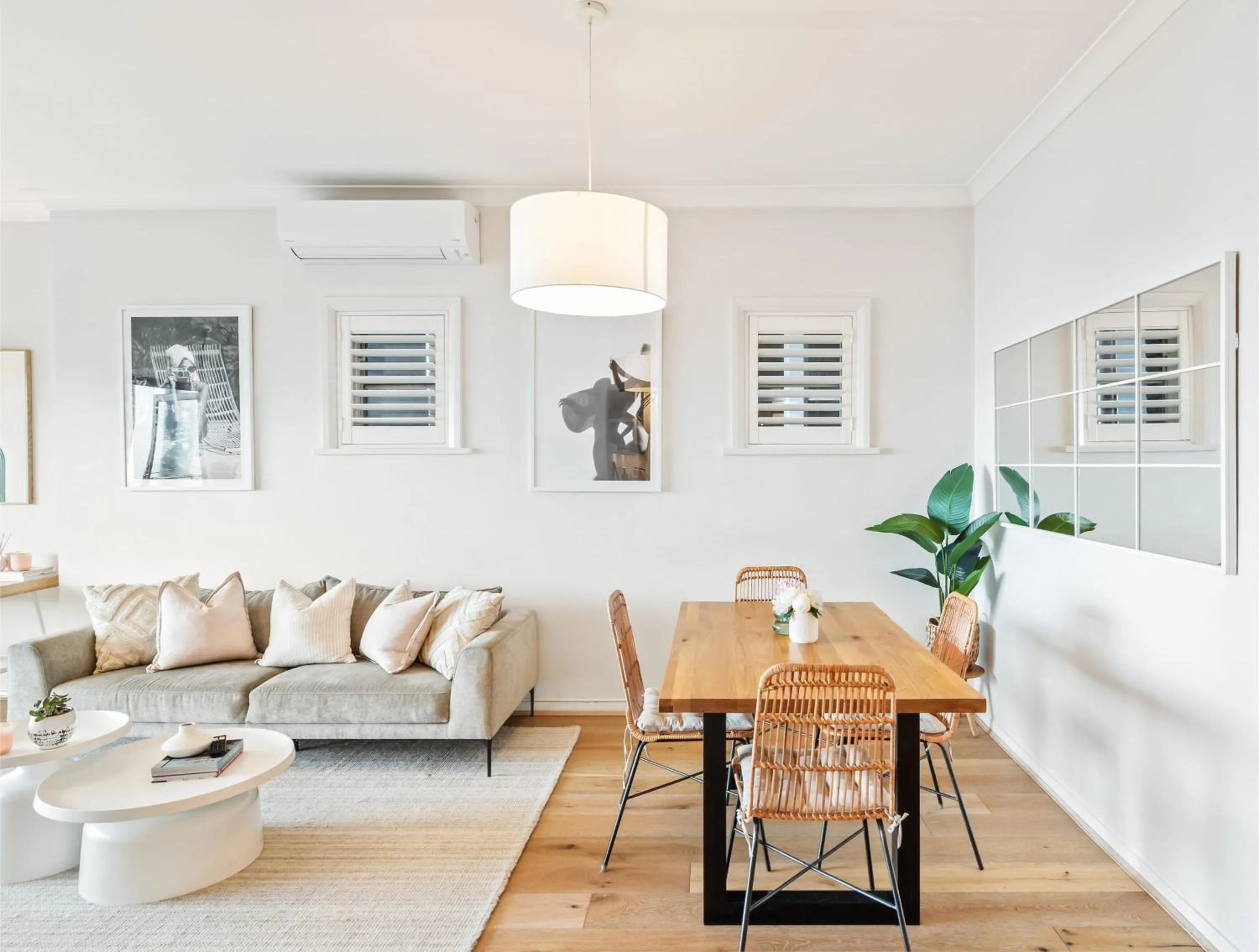 Living room in Cocos at Palm View Collective
