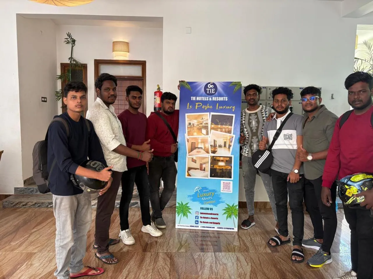 group of guests in Le Poshe Luxury - TIE