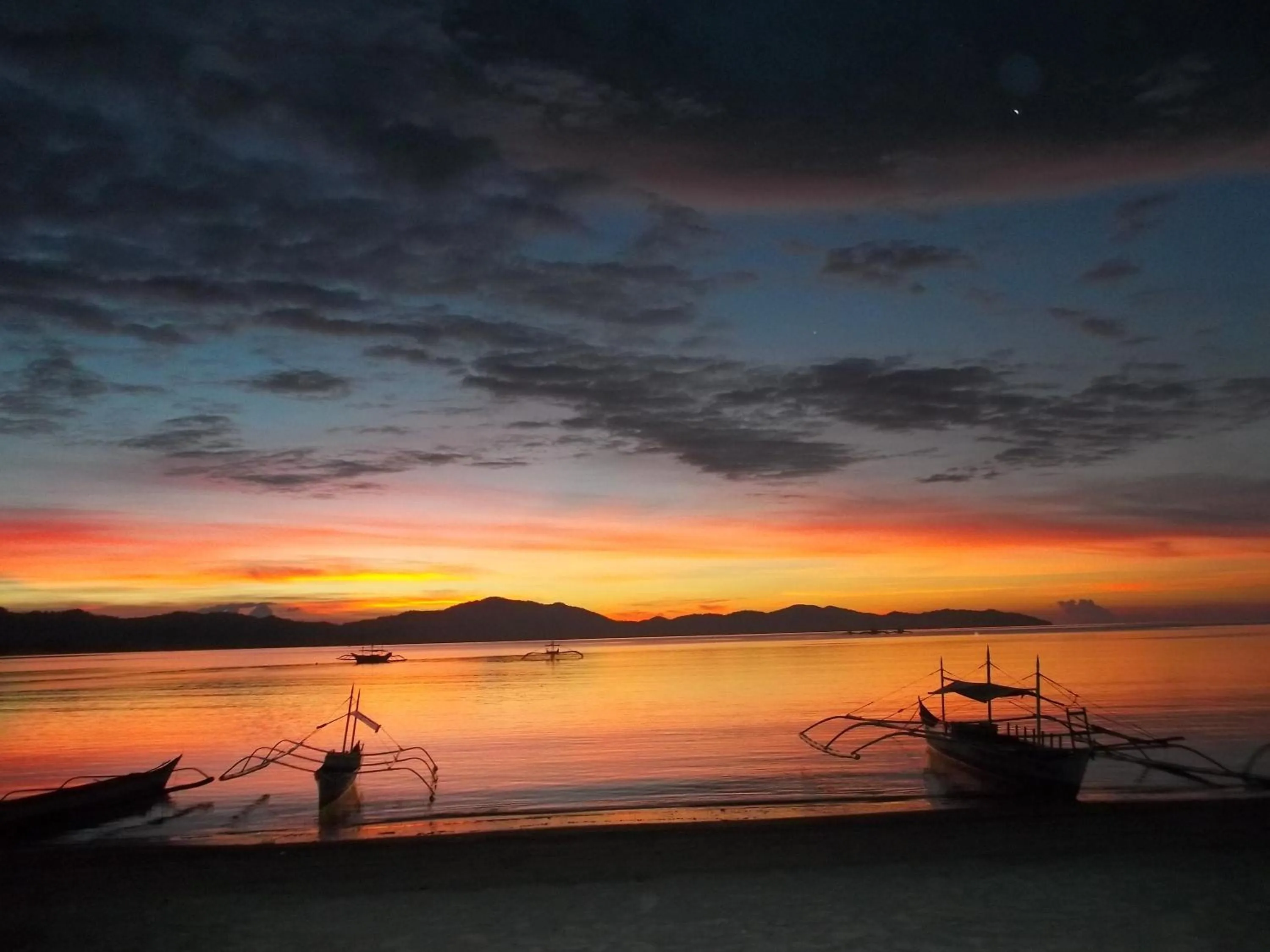 Sunset in Ausan Beach Front Cottages