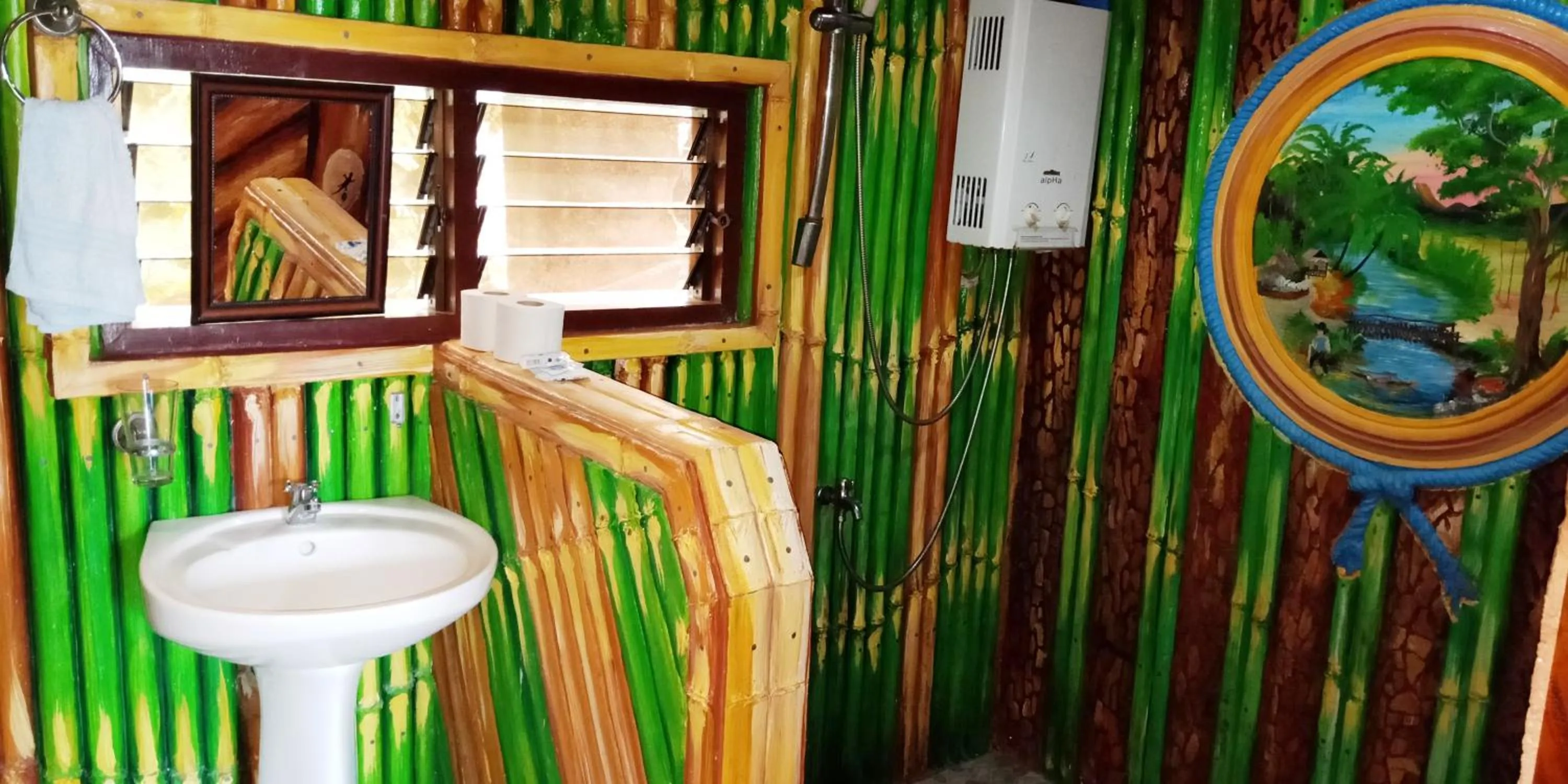 Shower in Ausan Beach Front Cottages
