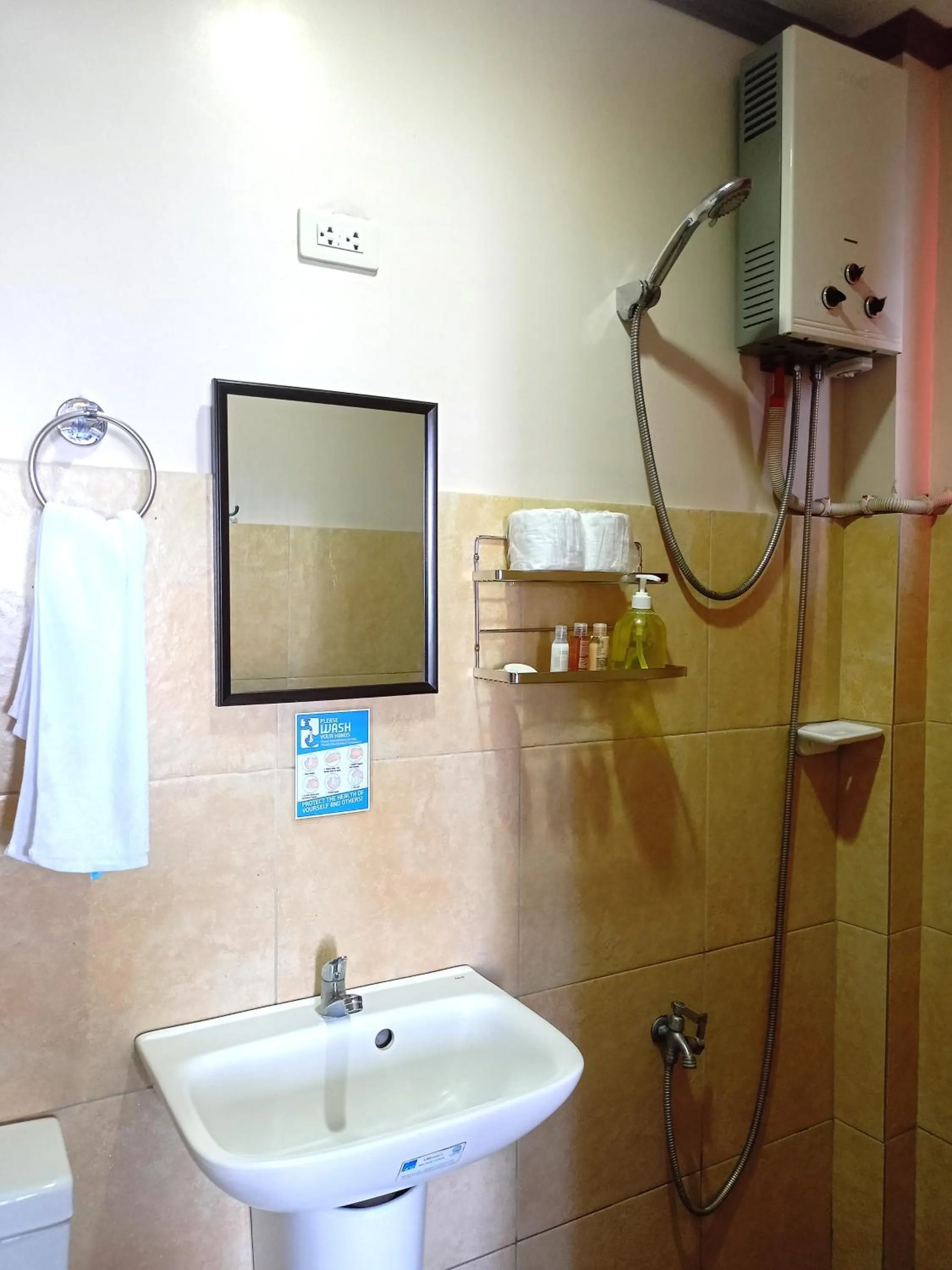 Shower in Ausan Beach Front Cottages