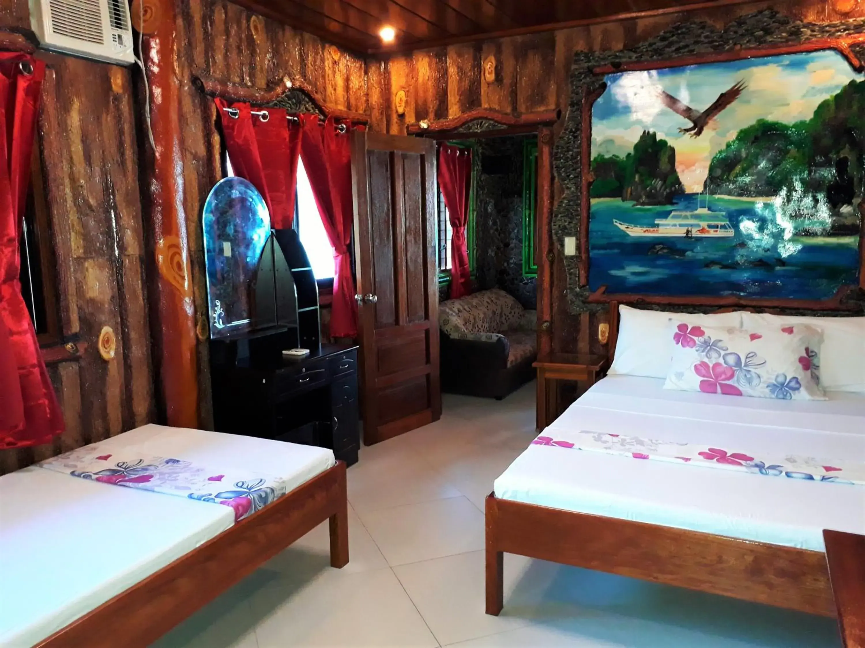 Bedroom, Bed in Ausan Beach Front Cottages Bedroom, Bed in Ausan Beach Front Cottages