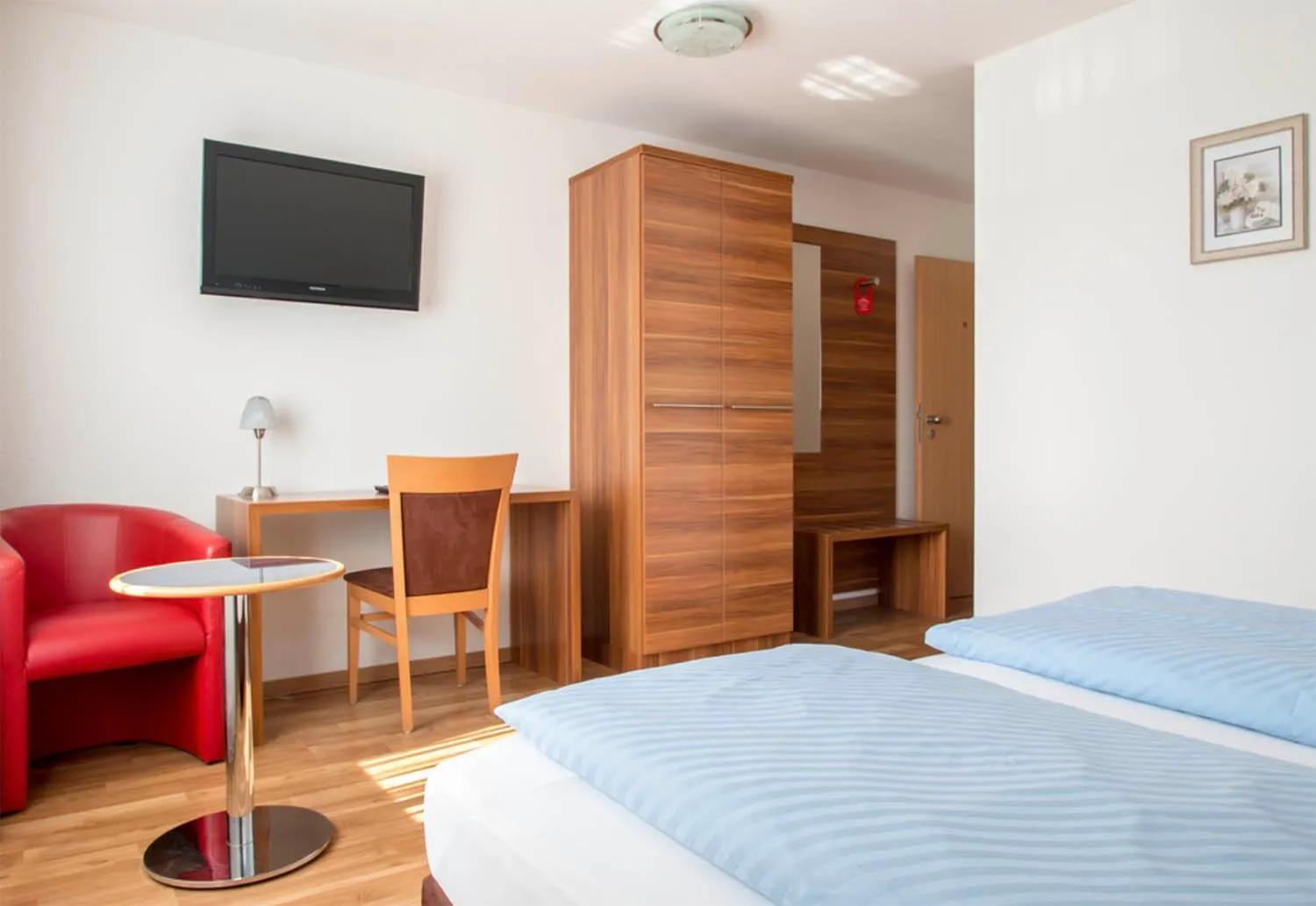 Bed in Hotel Seewind