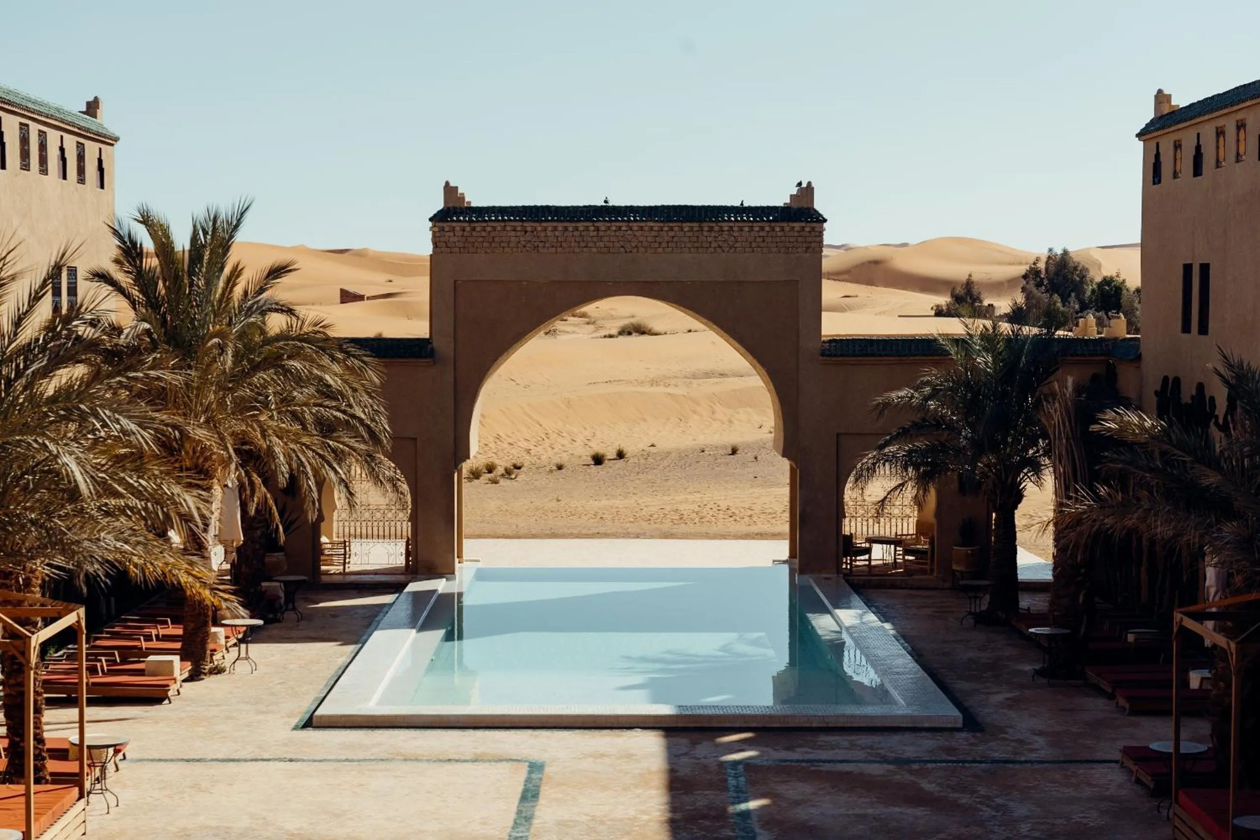 Swimming pool in Sahara pearl Hotel