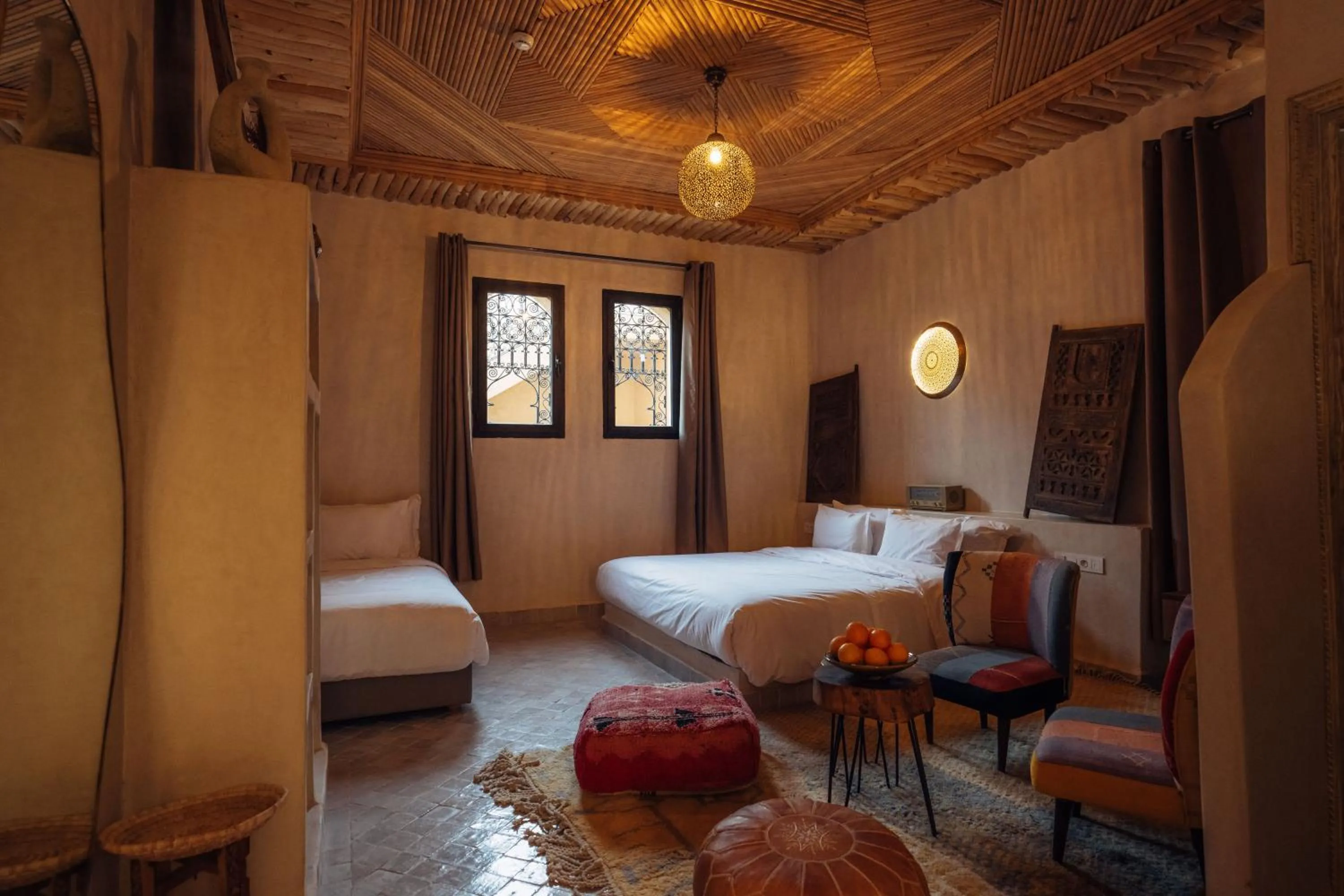 Bed in Sahara pearl Hotel