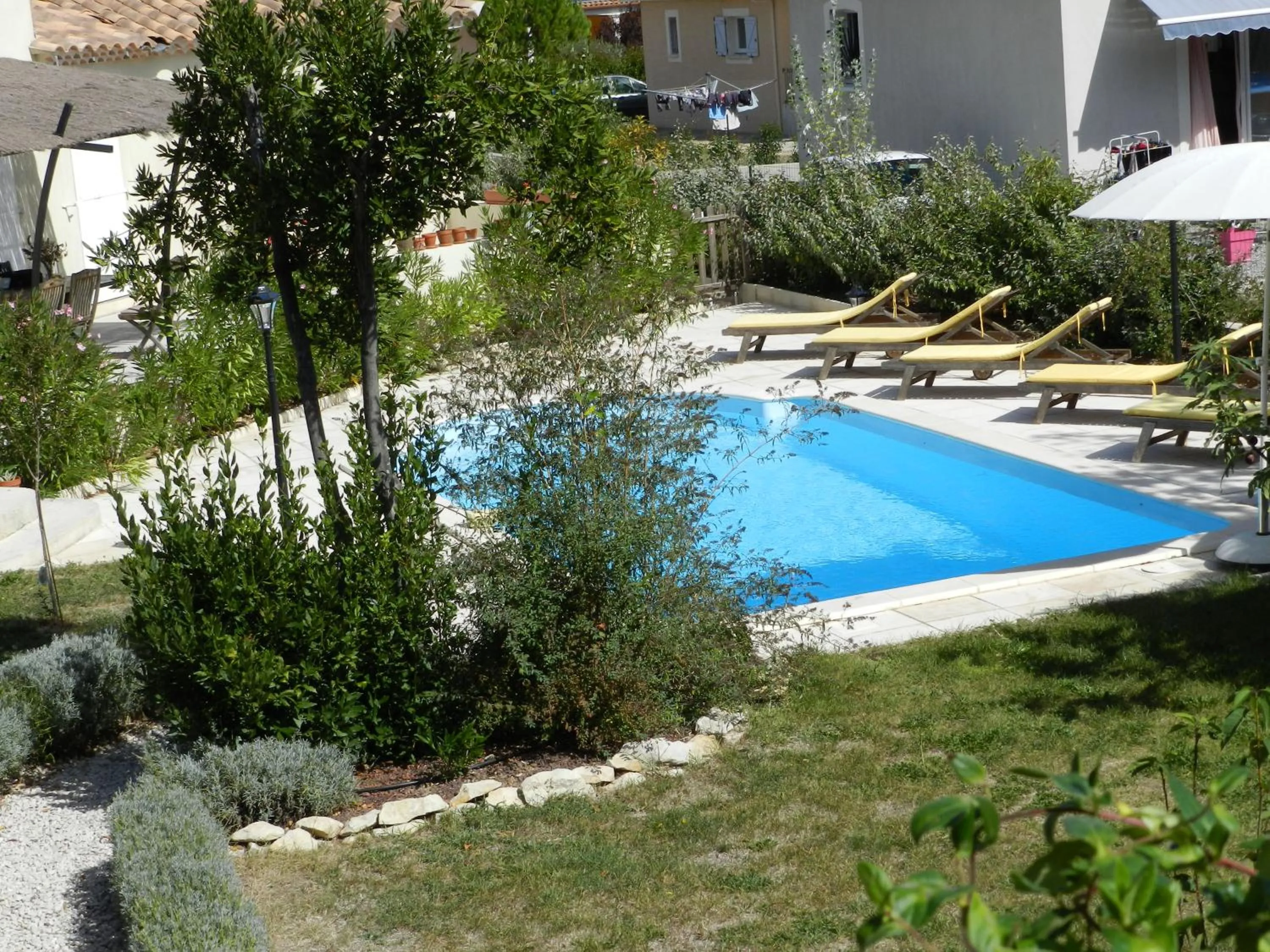 Pool view in Les Broussous