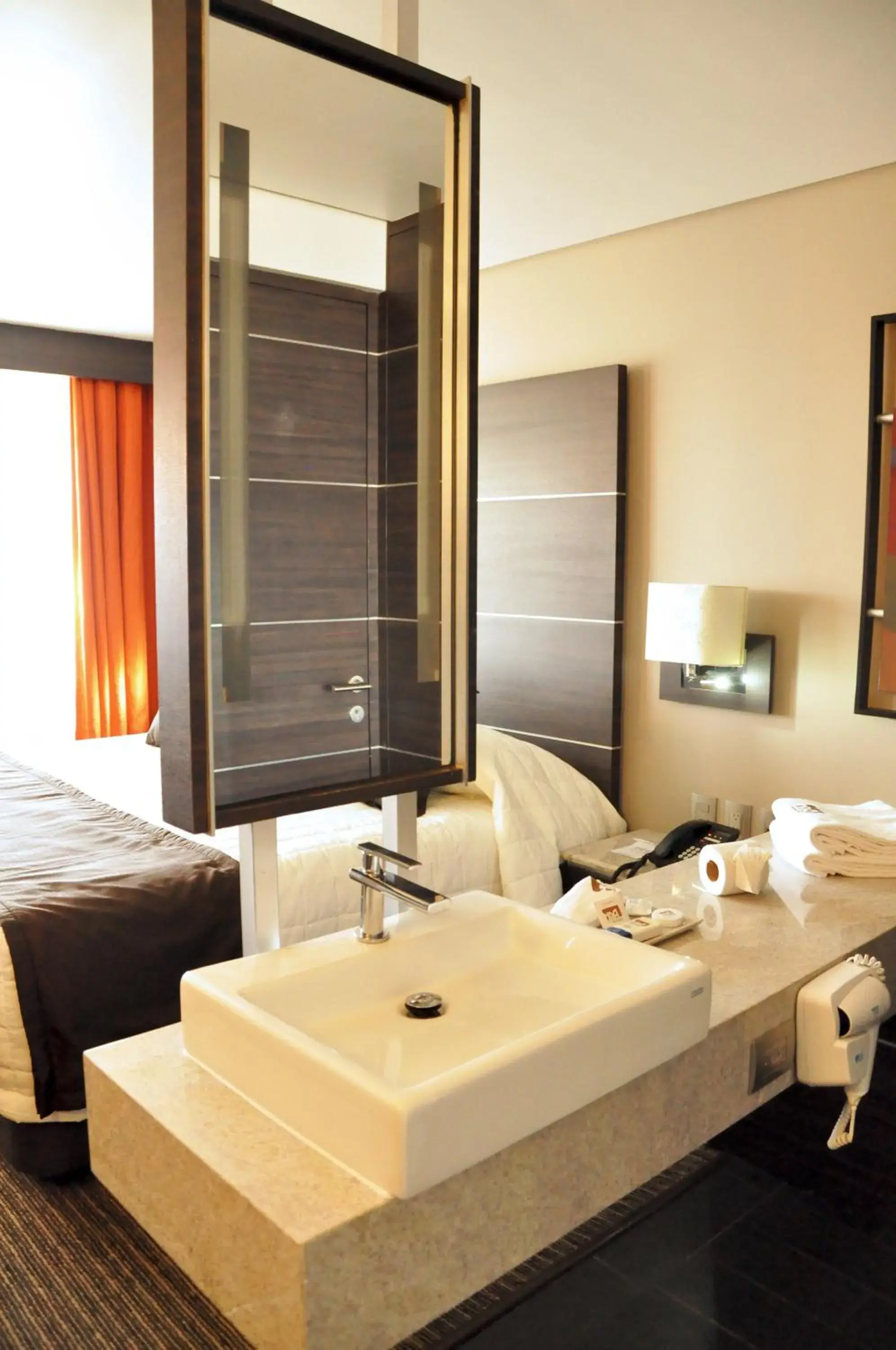 Bathroom, Bed in Hotel Real Alameda de Queretaro Bathroom, Bed in Hotel Real Alameda de Queretaro