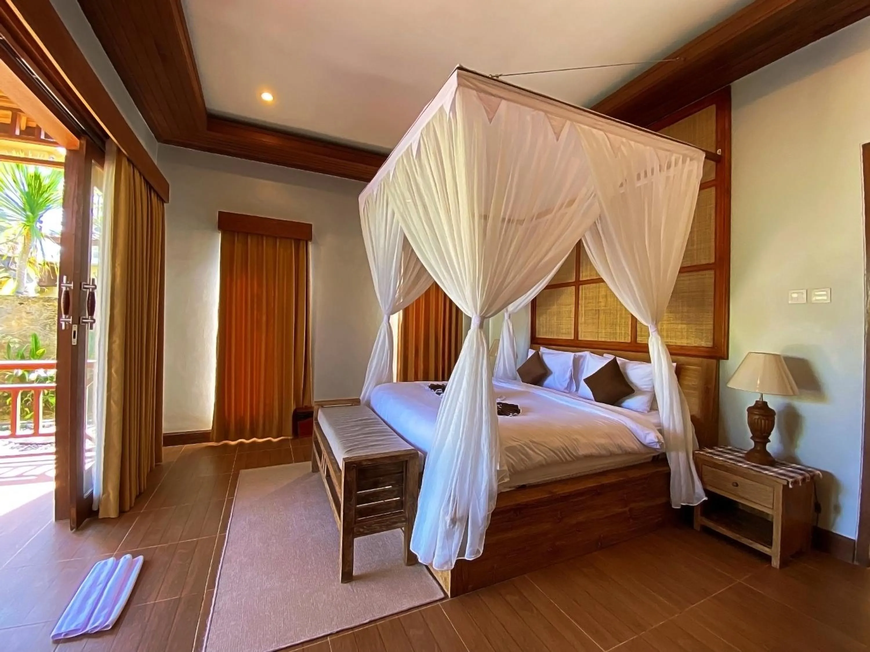 Bed in Sebatu Valley Villas