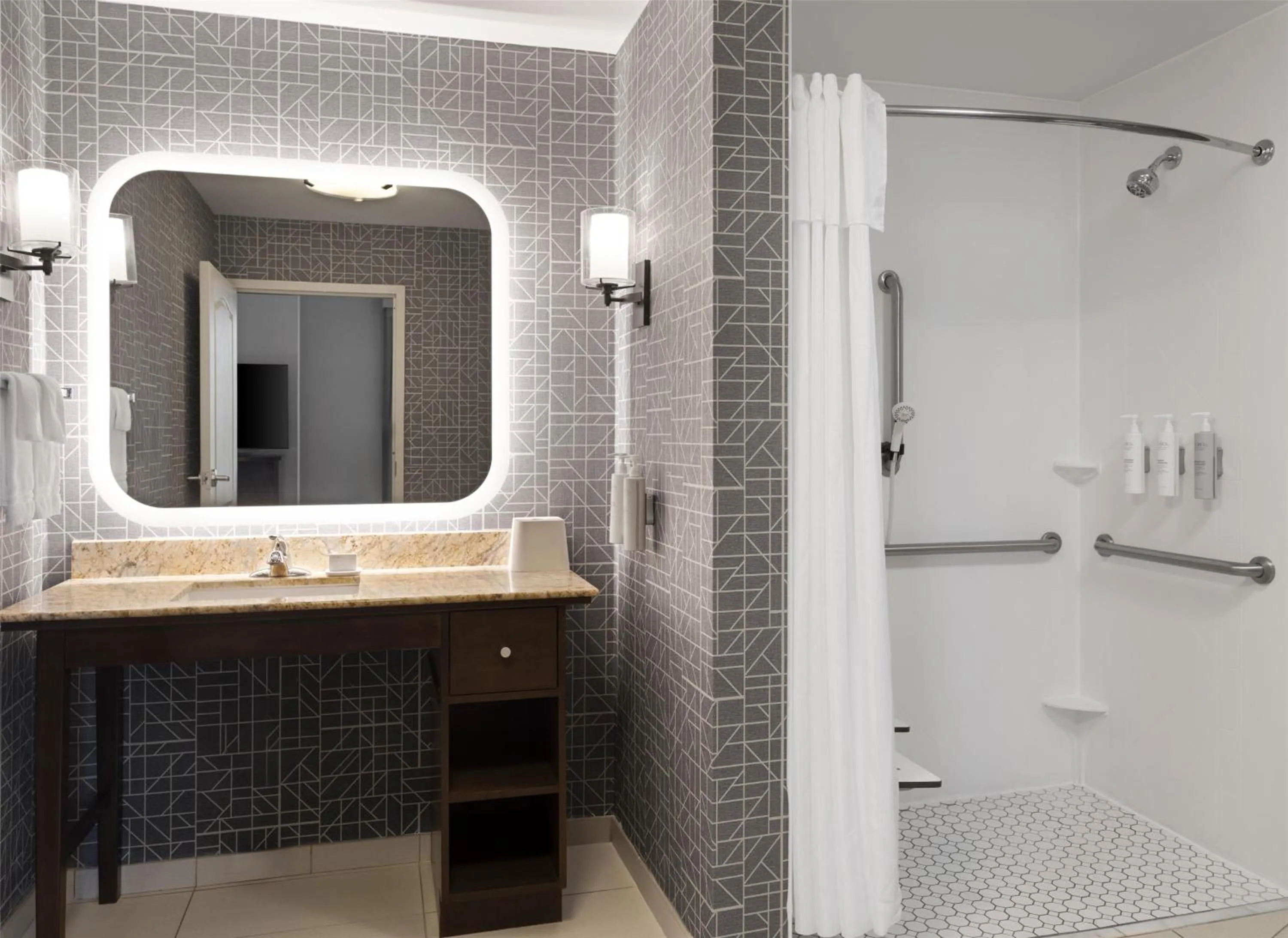 Bathroom in Homewood Suites by Hilton Akron/Fairlawn