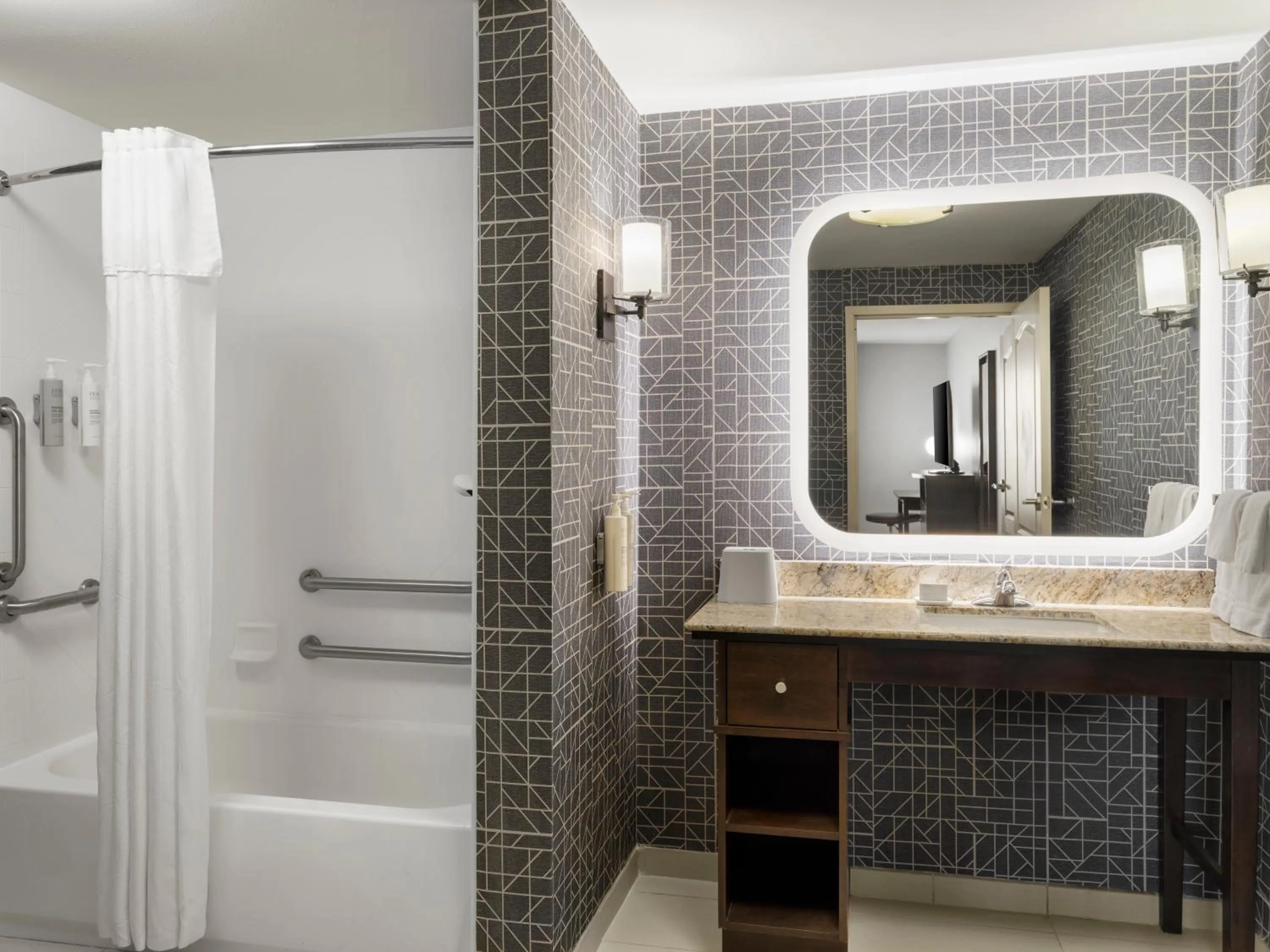 Bathroom in Homewood Suites by Hilton Akron/Fairlawn