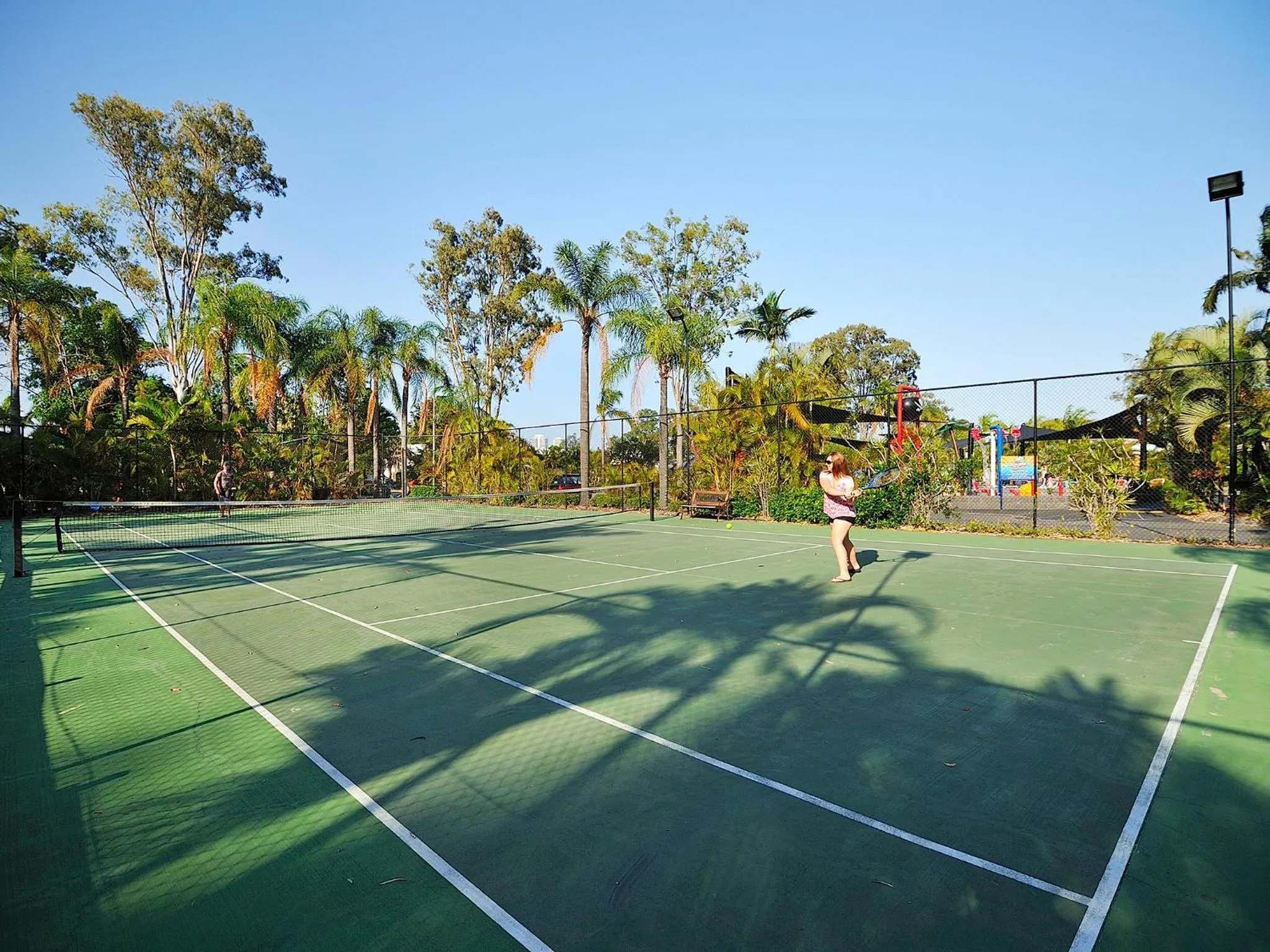 Tennis court in NRMA Treasure Island Holiday Resort