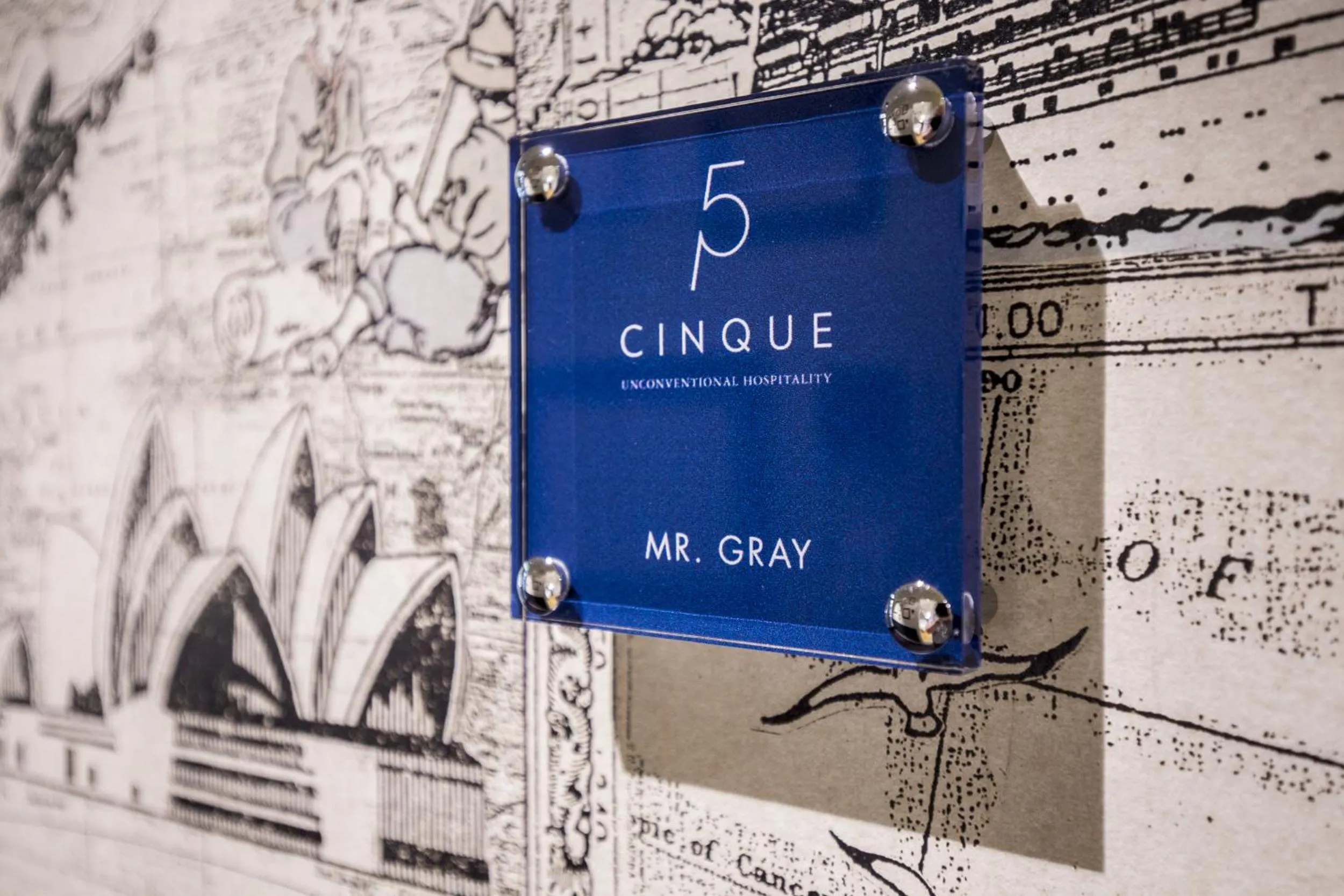 Decorative detail in Cinque Rooms