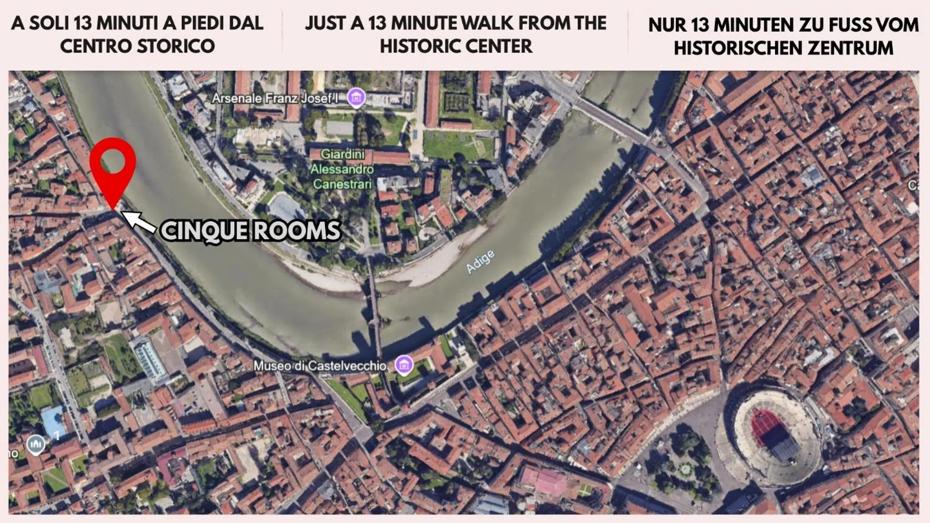 Bird's eye view in Cinque Rooms