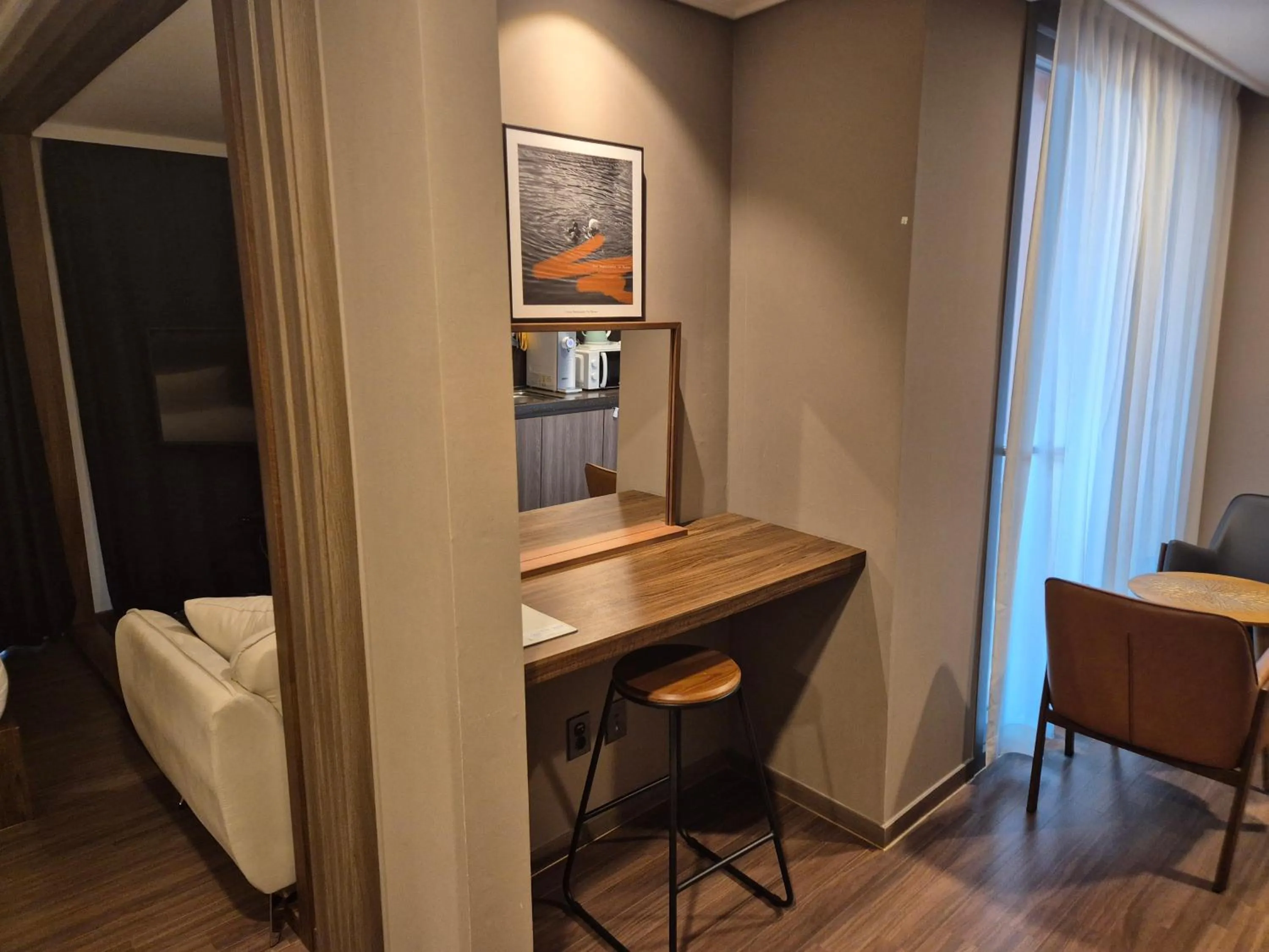 Living room in The solid residence - Elbon the stay by haeundae