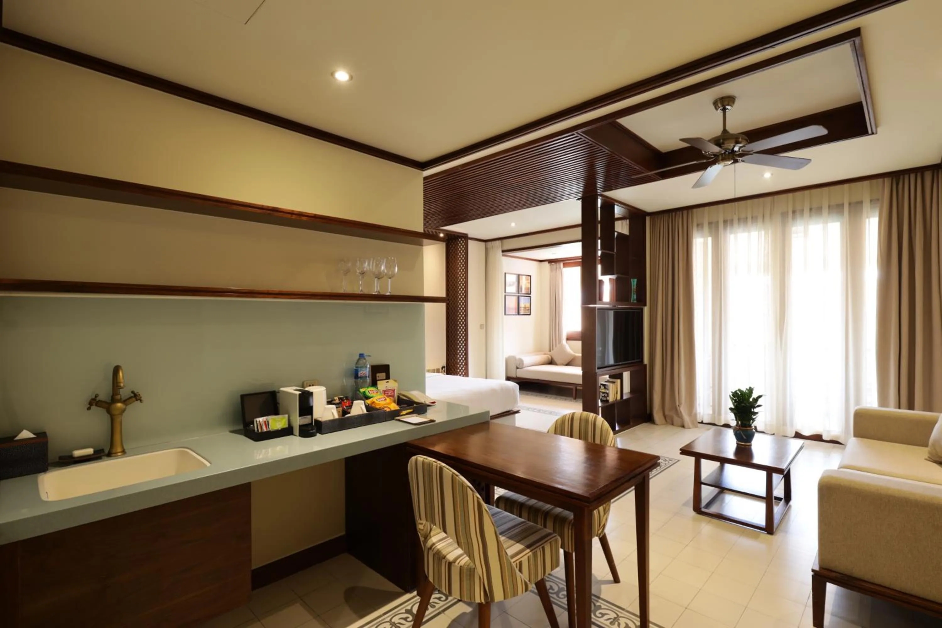 View (from property/room), Bed in Almanity Hoi An Resort & Spa