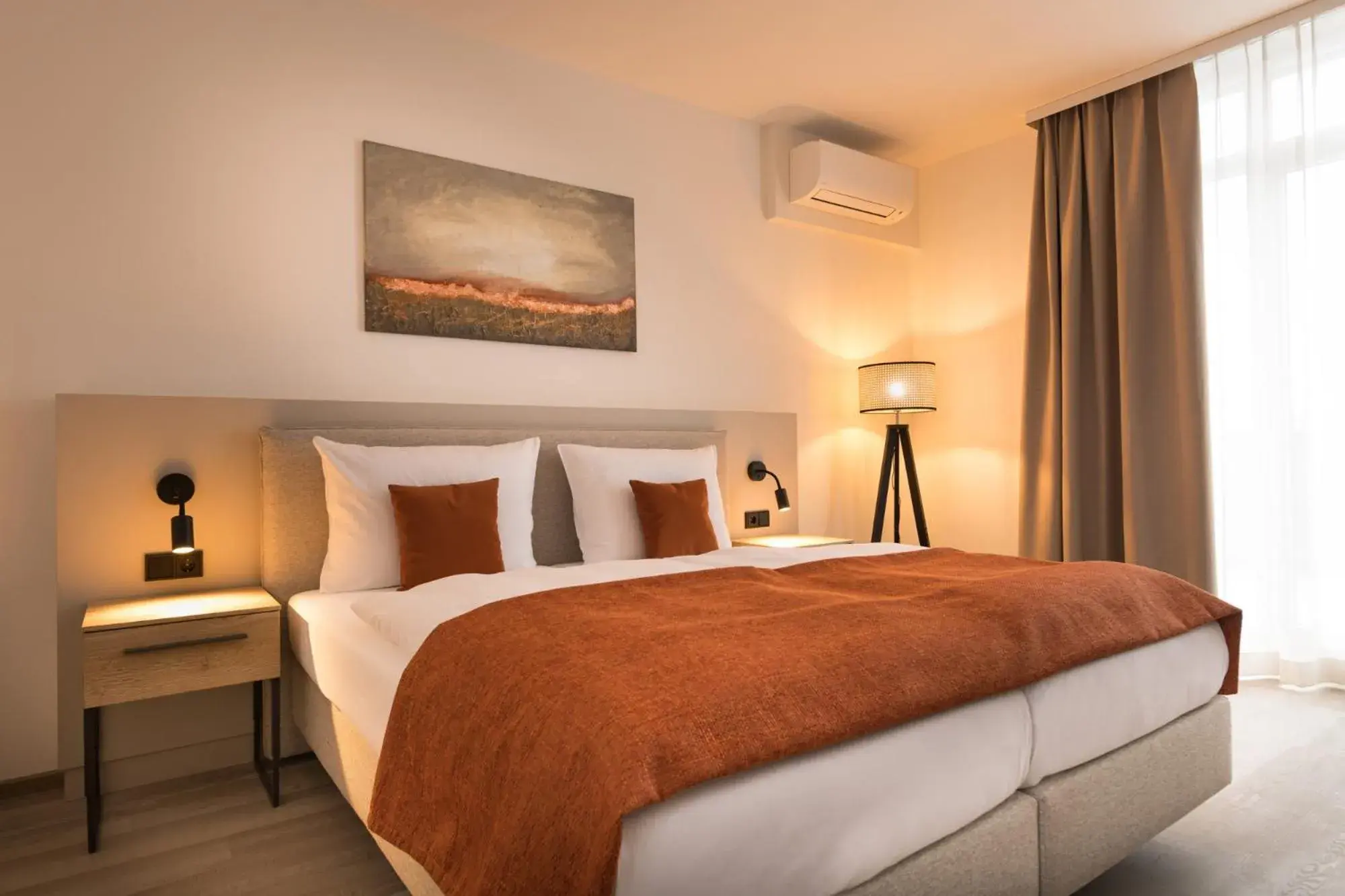 Bedroom, Bed in Atrium Apart Hotel Brühl Bedroom, Bed in Atrium Apart Hotel Brühl