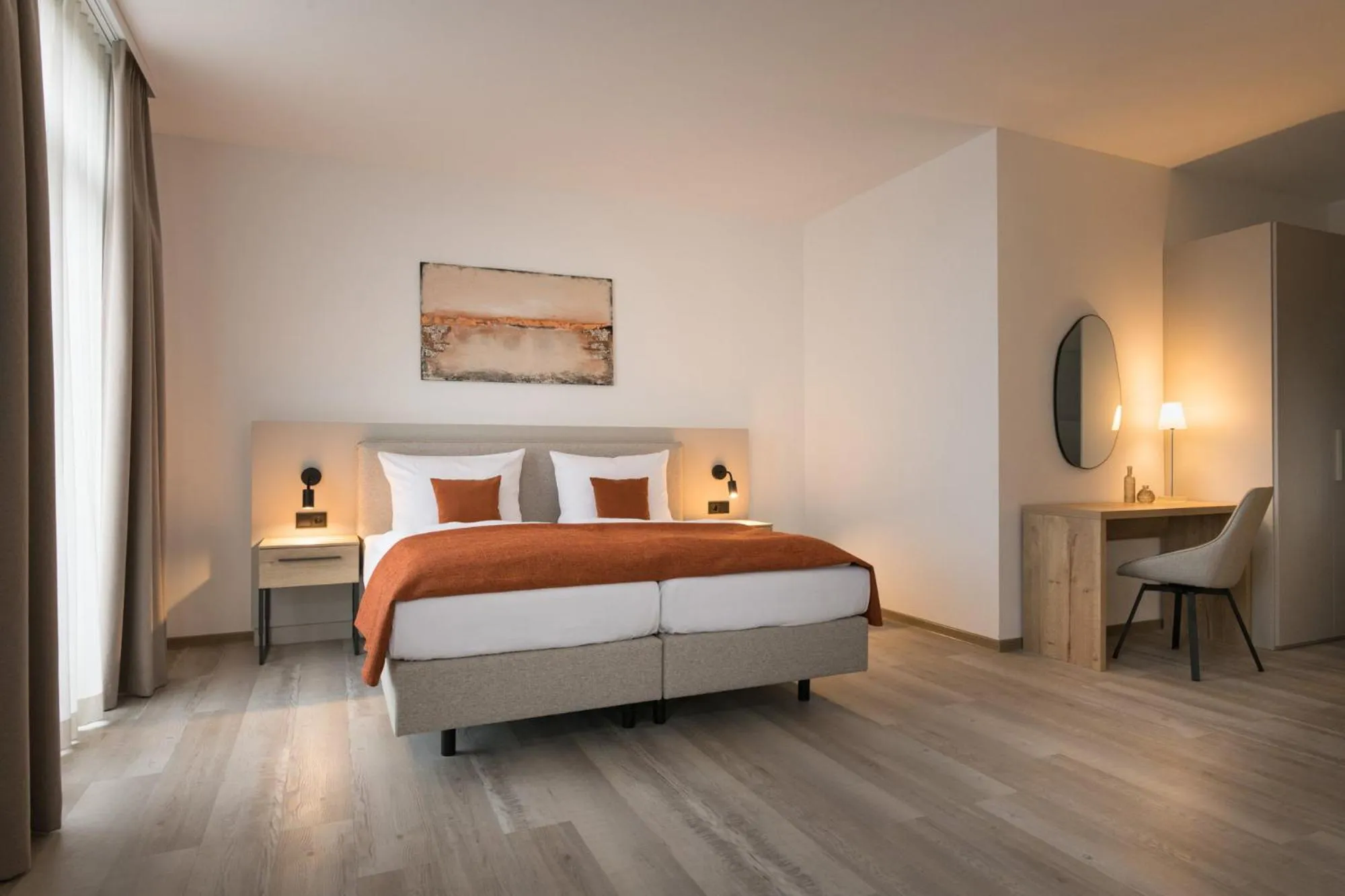 Photo of the whole room, Bed in Atrium Apart Hotel Brühl