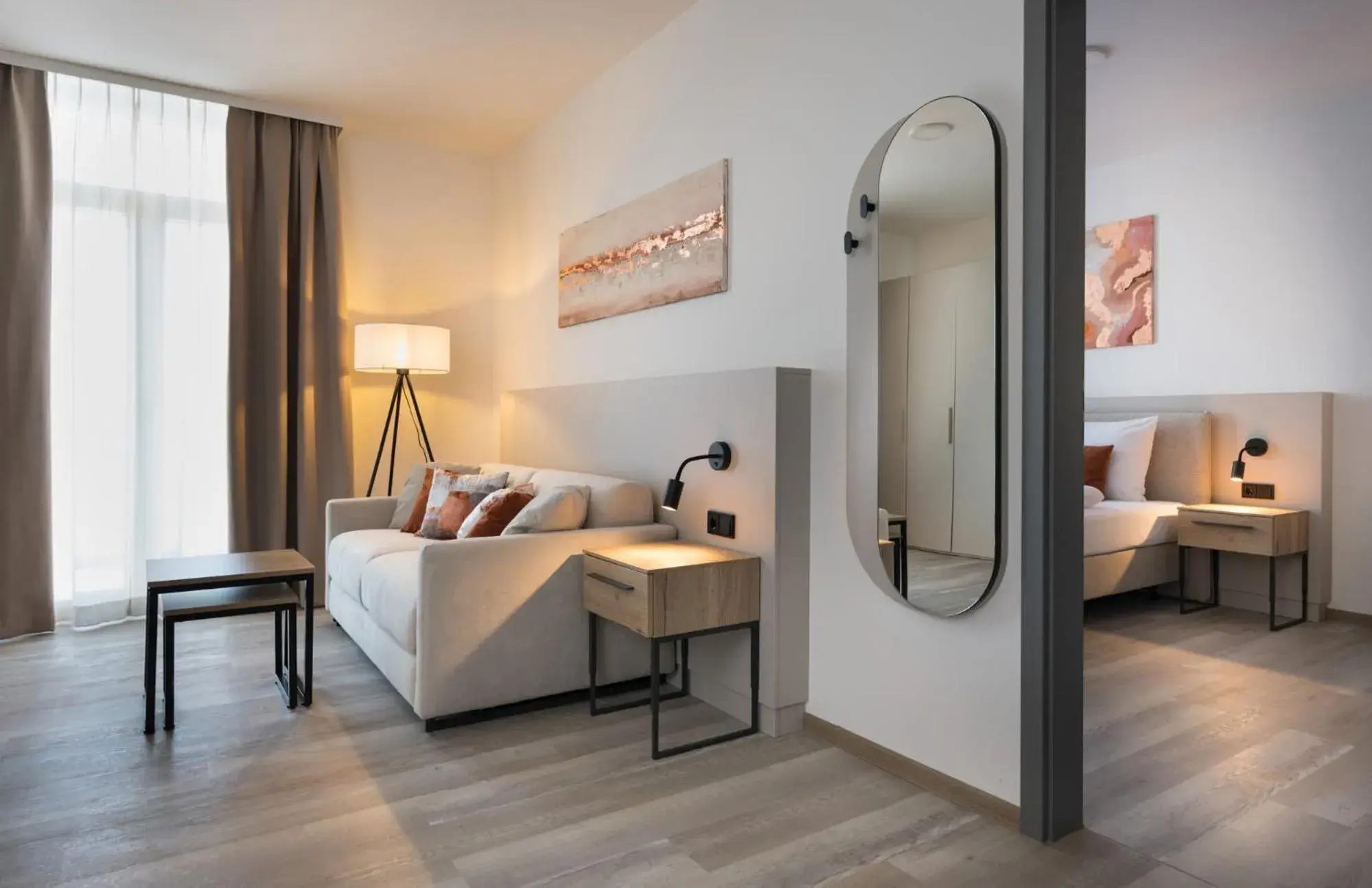 Photo of the whole room, Bed in Atrium Apart Hotel Brühl Photo of the whole room, Bed in Atrium Apart Hotel Brühl