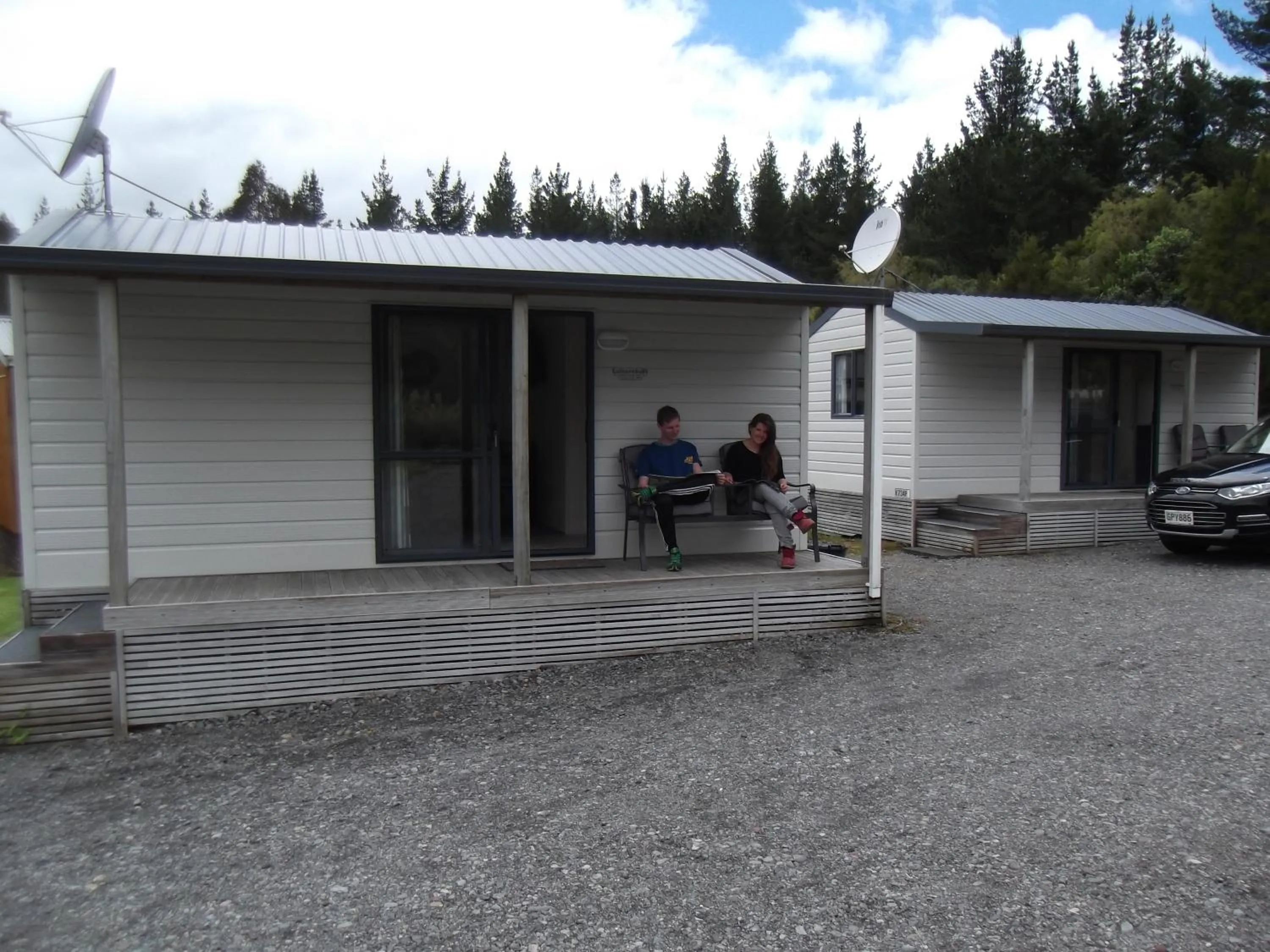 Patio in Tongariro Holiday Park