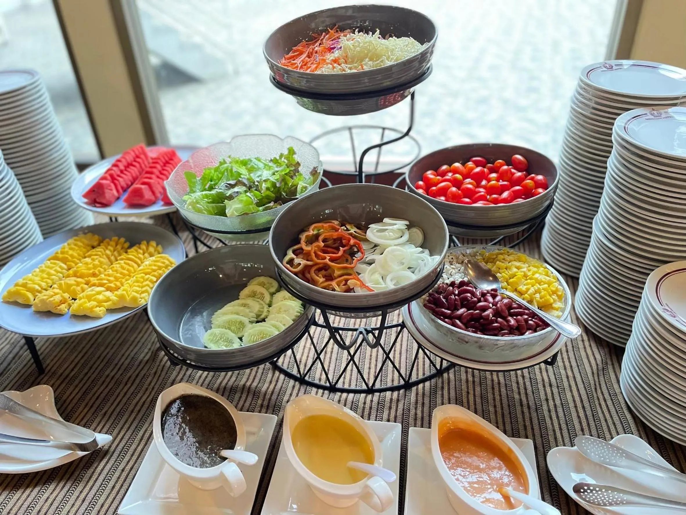 Buffet breakfast in Wangcome Hotel