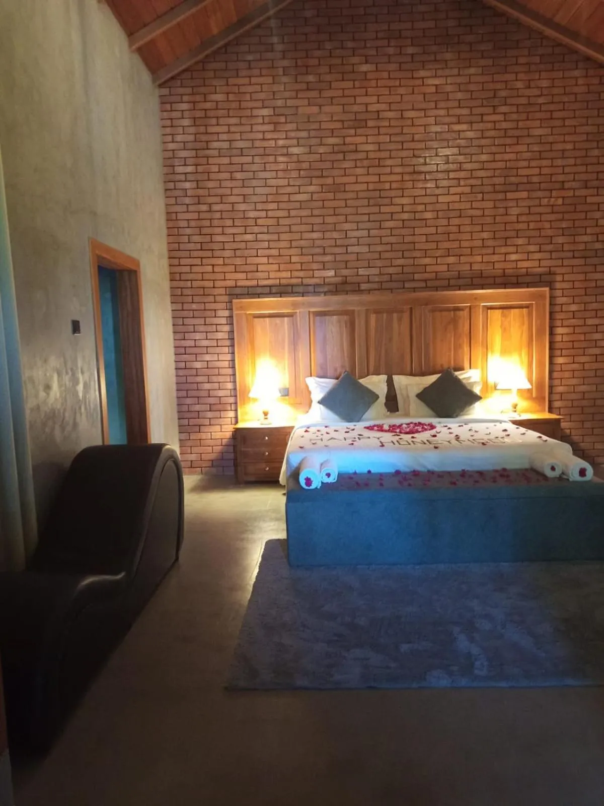 Bedroom, Bed in Villa Rumassala Luxury Chalets Unawatuna