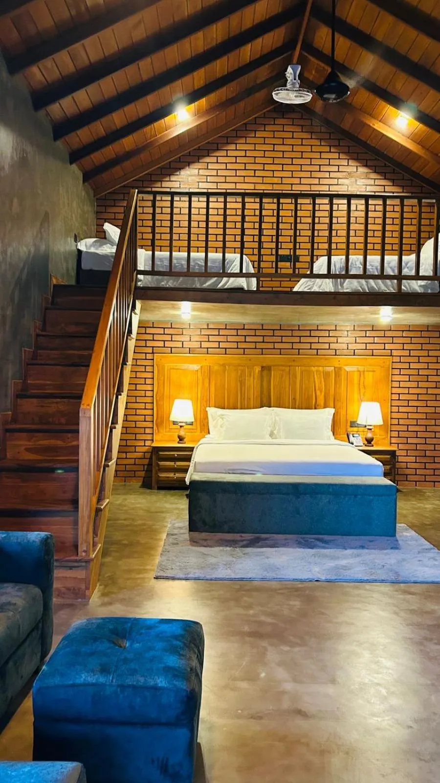 Bed in Villa Rumassala Luxury Chalets Unawatuna