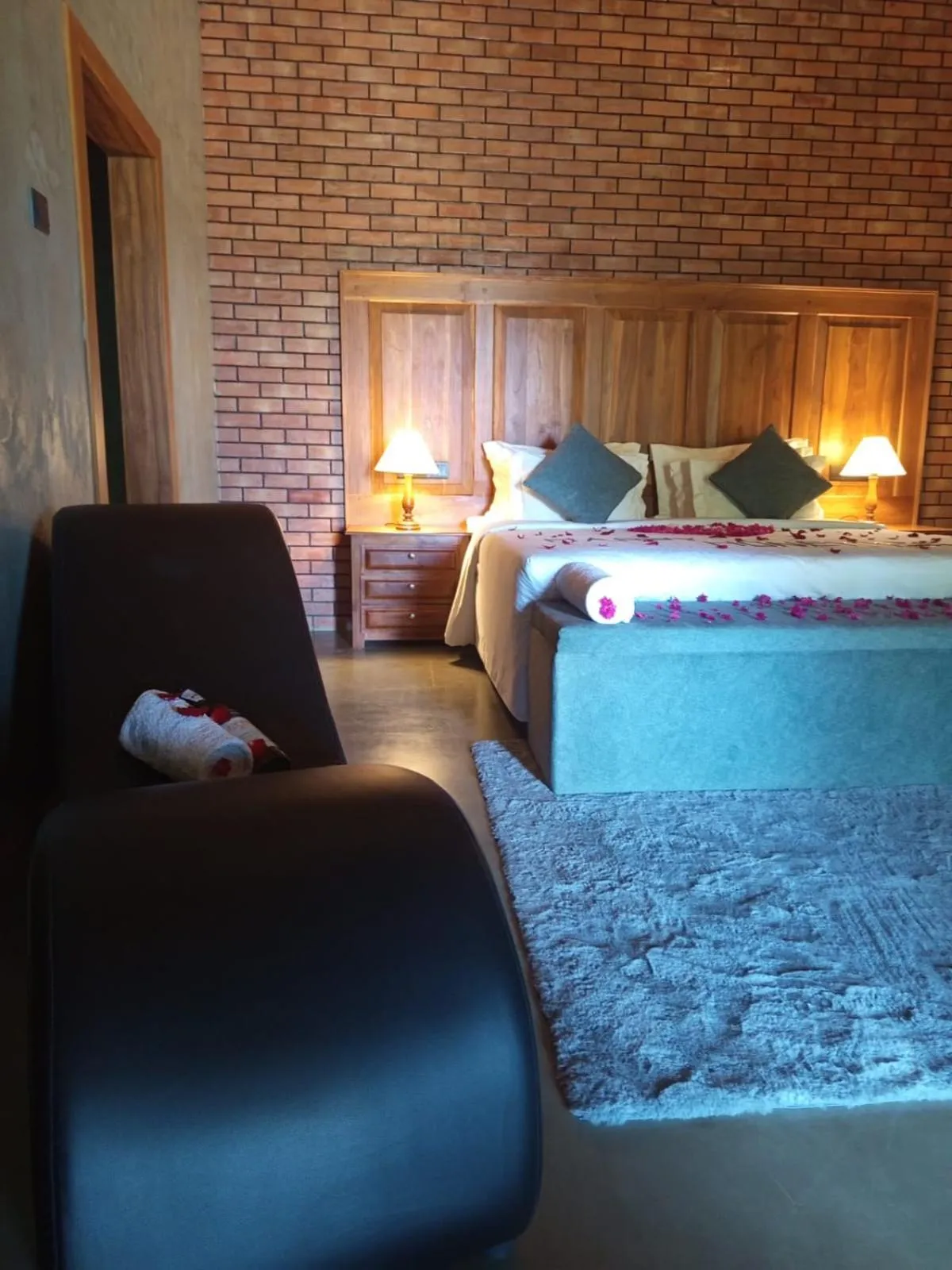 Bedroom, Bed in Villa Rumassala Luxury Chalets Unawatuna