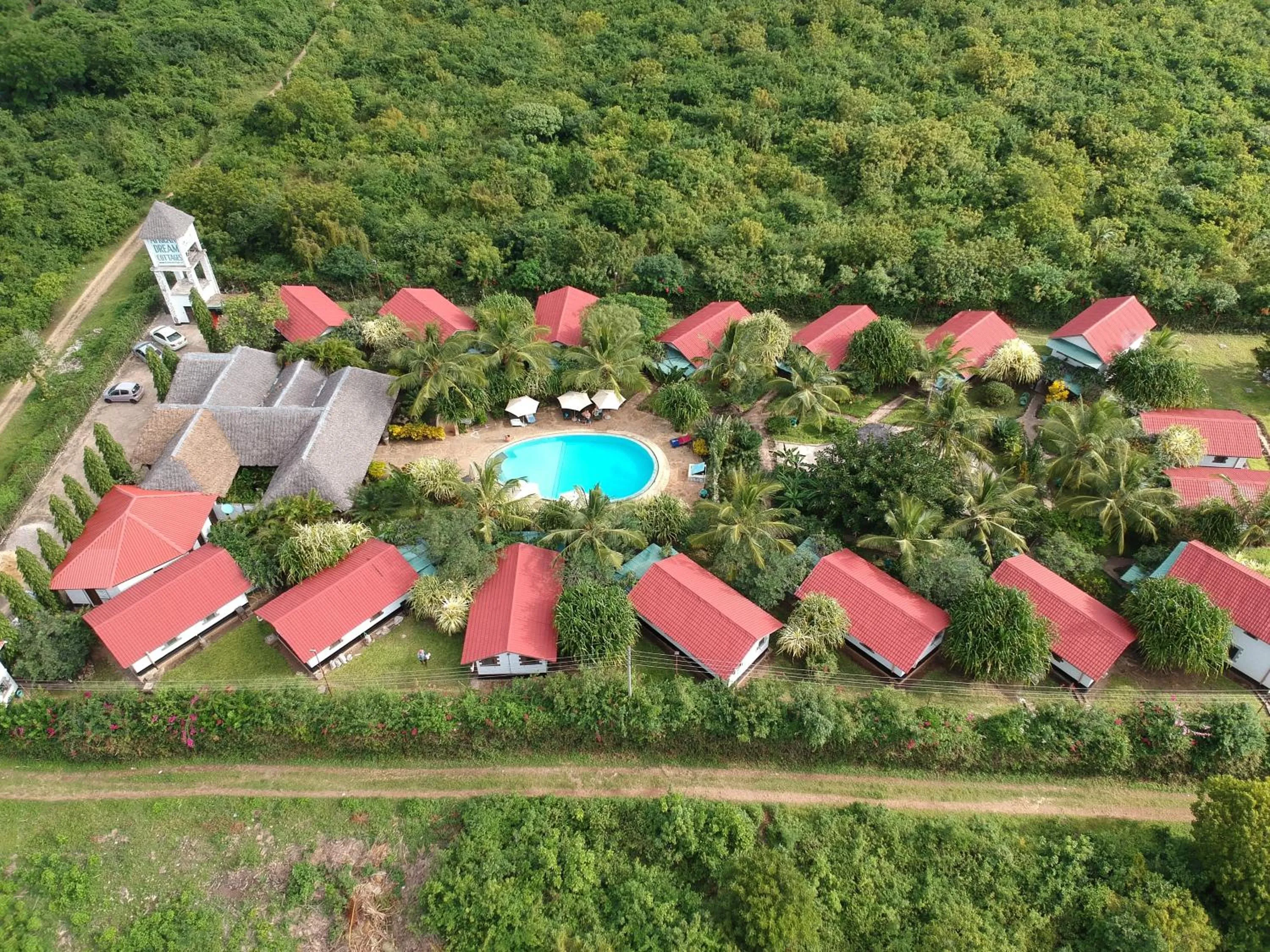 Bird's eye view in African Dream Cottages - Diani Beach