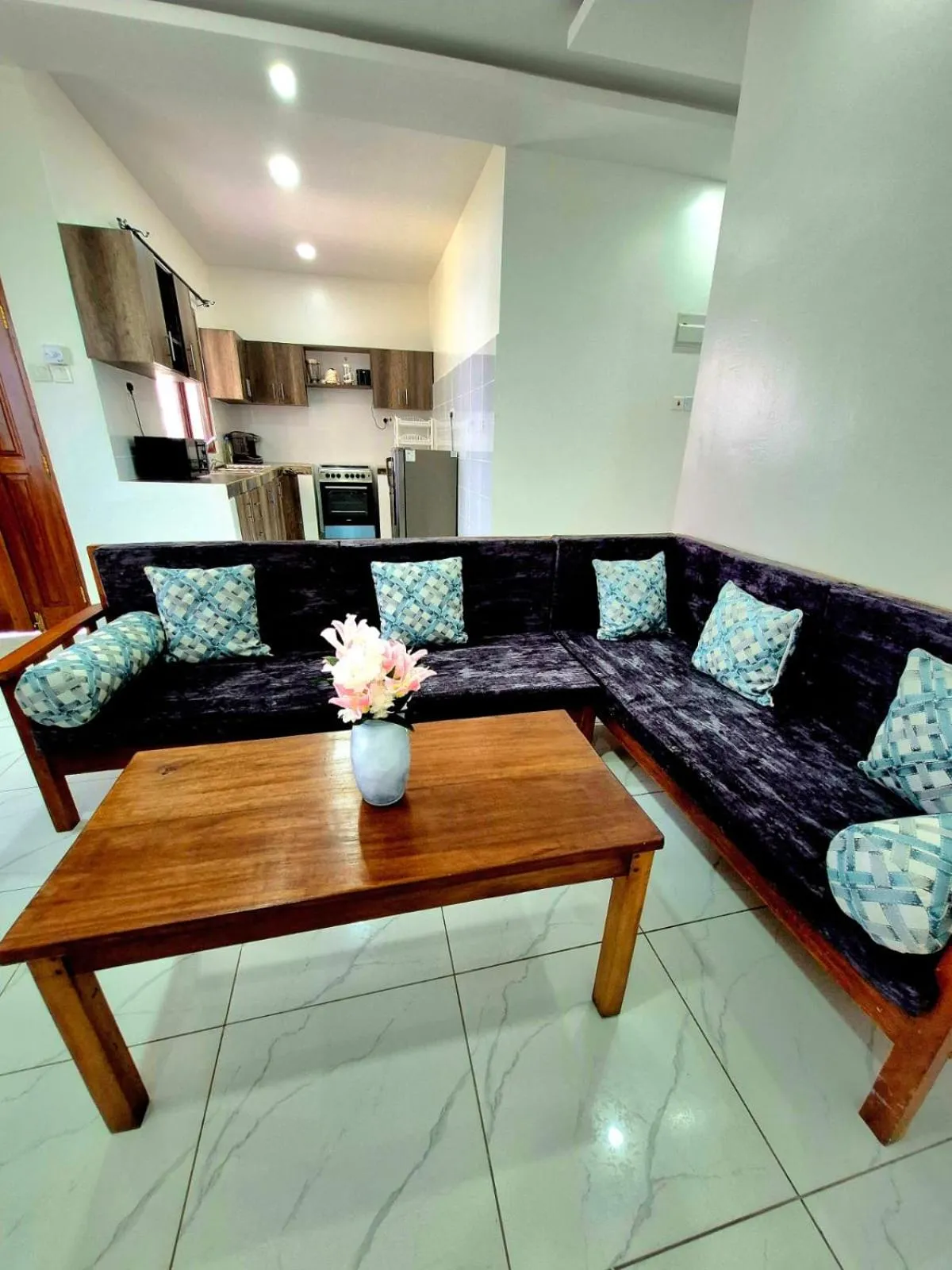 Seating area in African Dream Cottages - Diani Beach