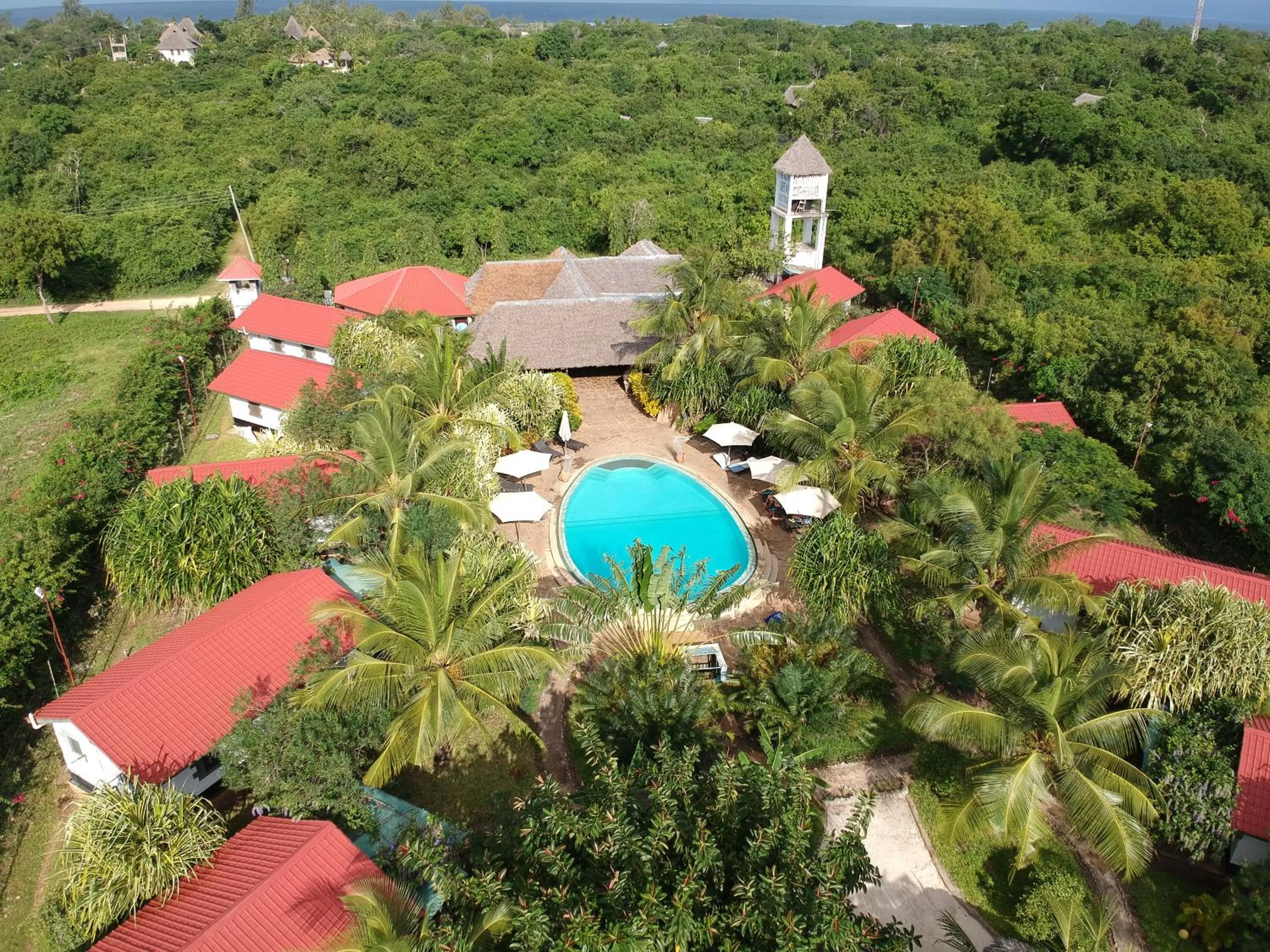 Bird's eye view in African Dream Cottages - Diani Beach