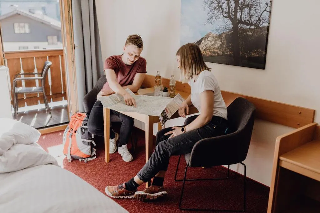 People, Bed in Dorfcafe Unken Hotelpension sWirtshaus im Dorf