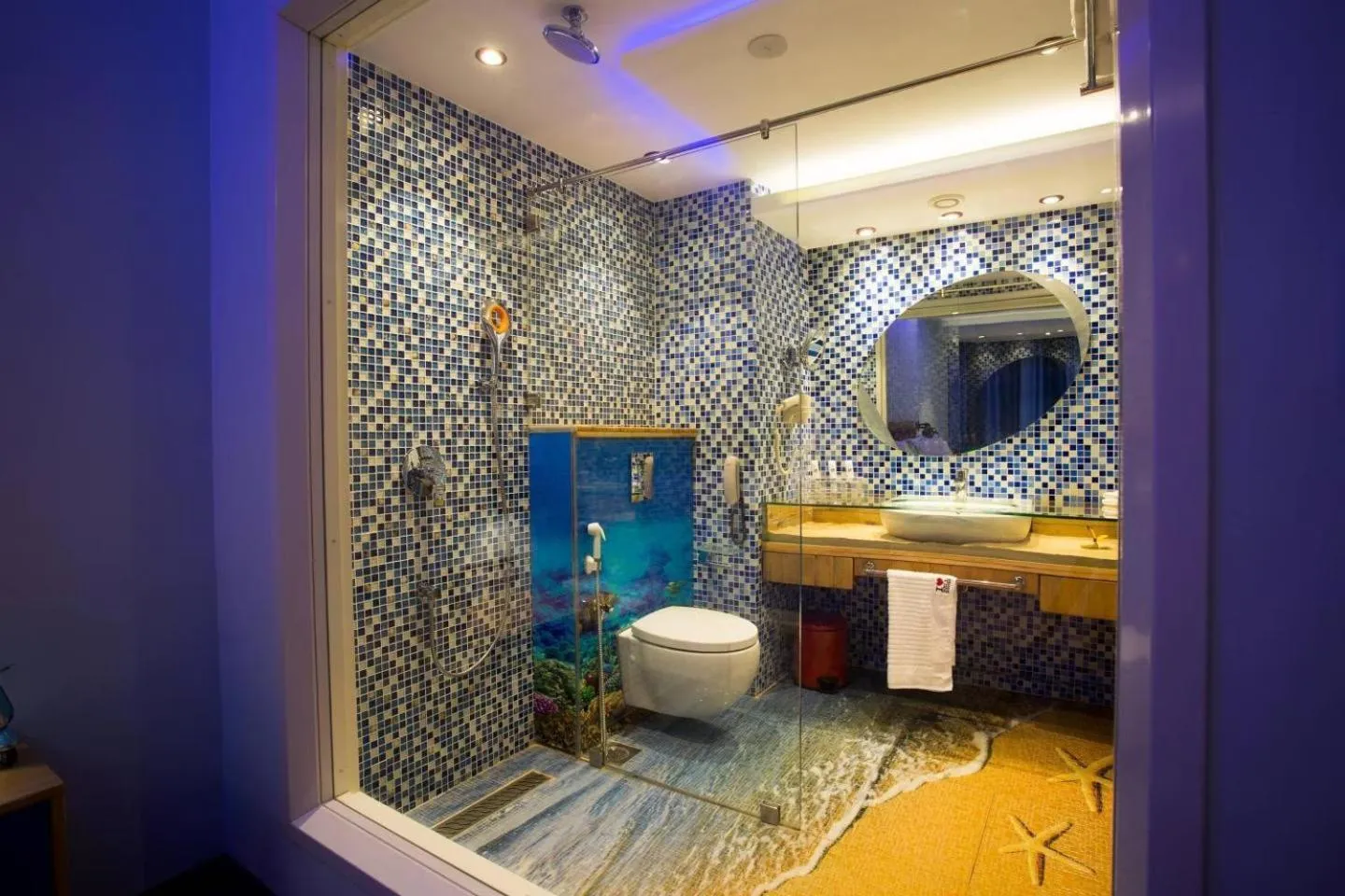 Shower in Sandoz Vagator Goa