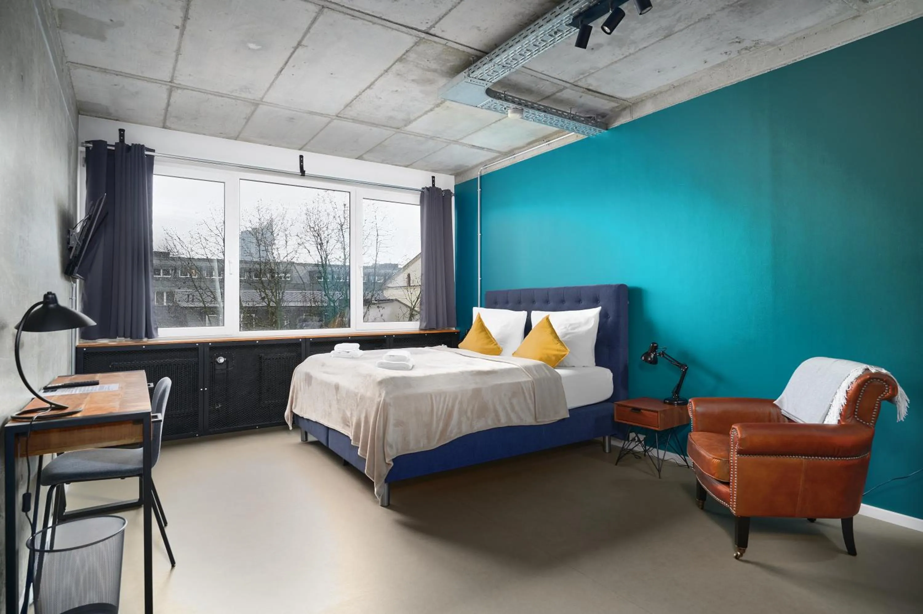 Bed in Stylisches Studio im Herzen Leipzigs