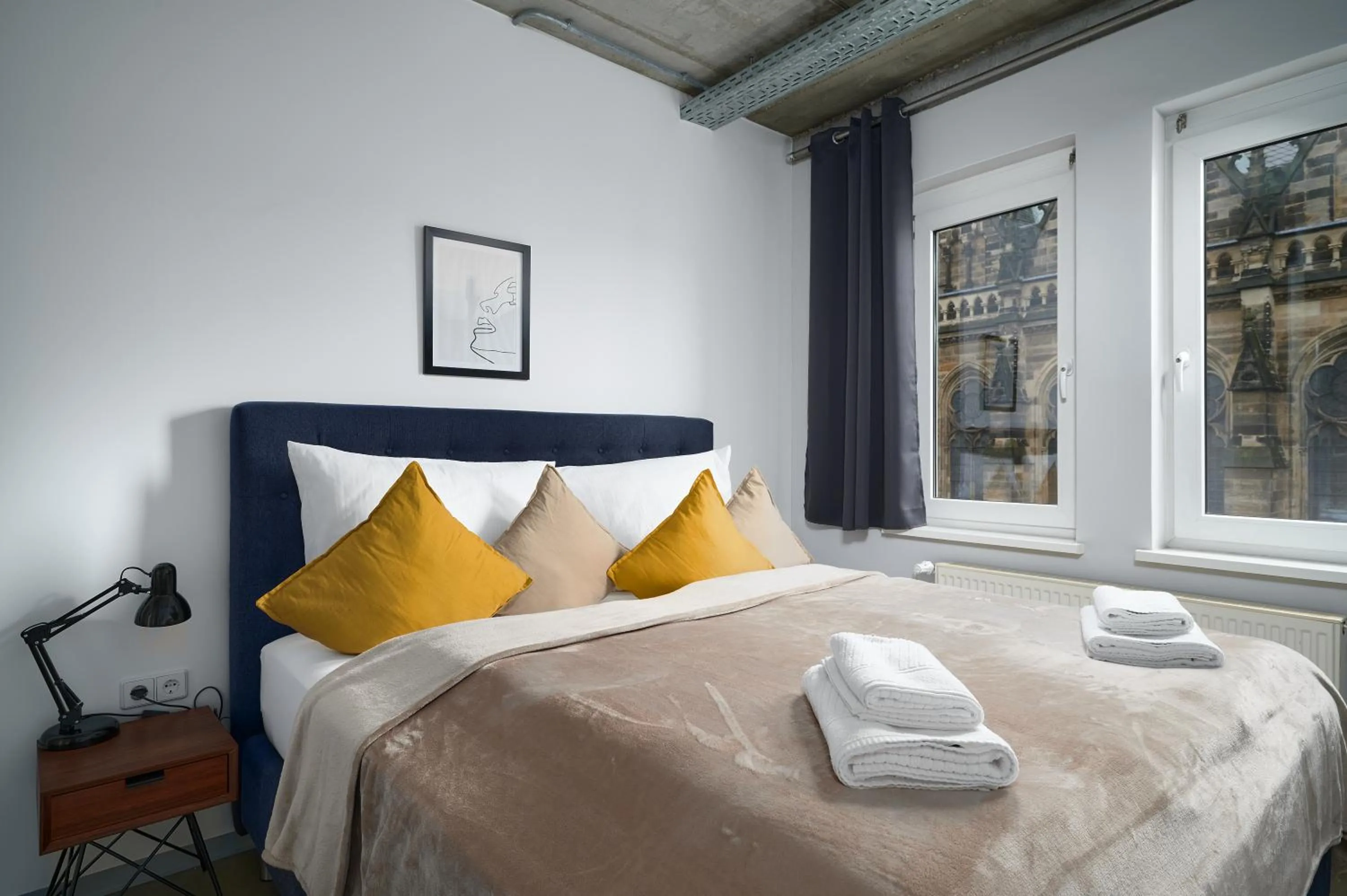 Bed in Stylisches Studio im Herzen Leipzigs