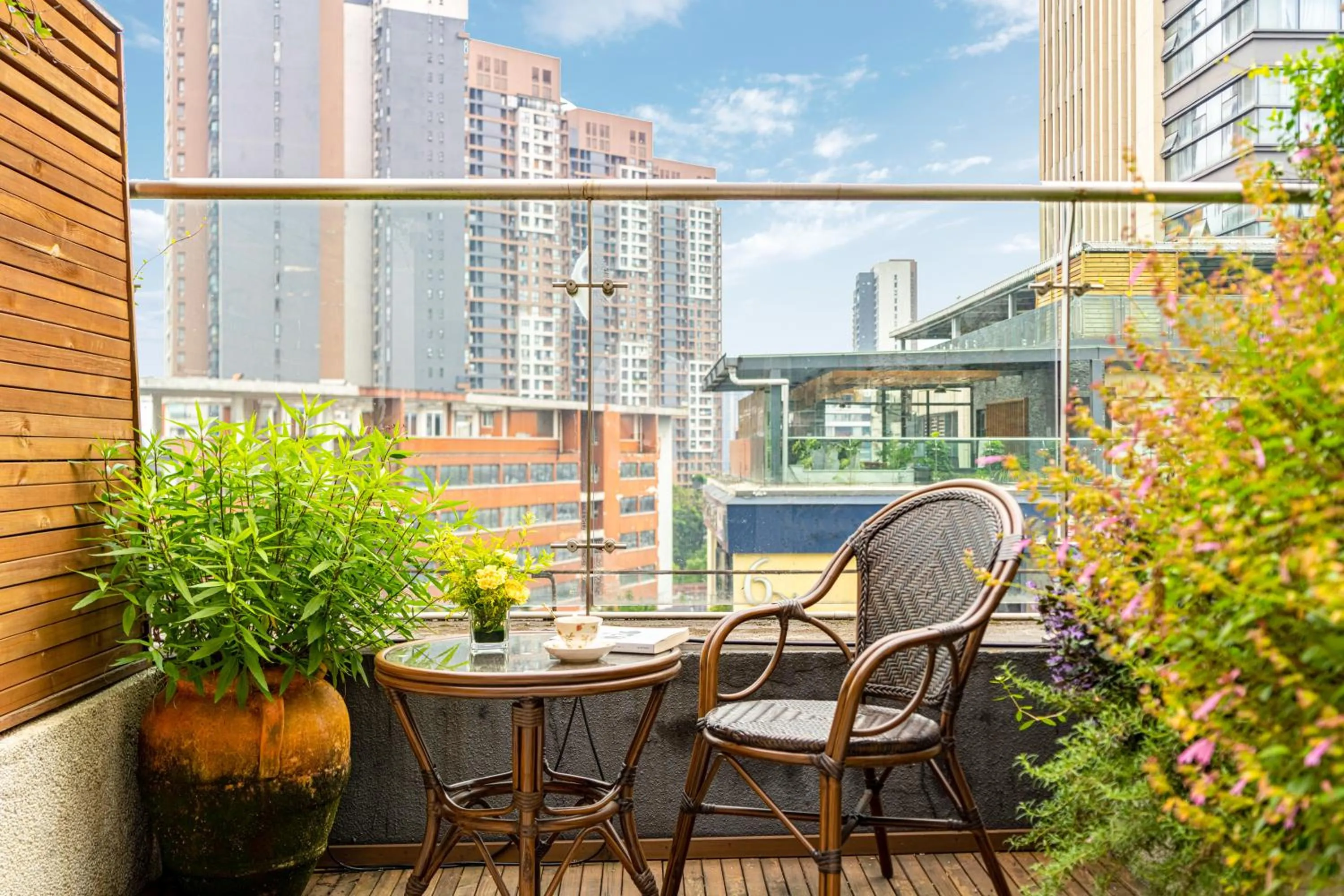 Balcony/Terrace in Wuyu Hotel - Chongqing Jiangbei Airport & Light Rail