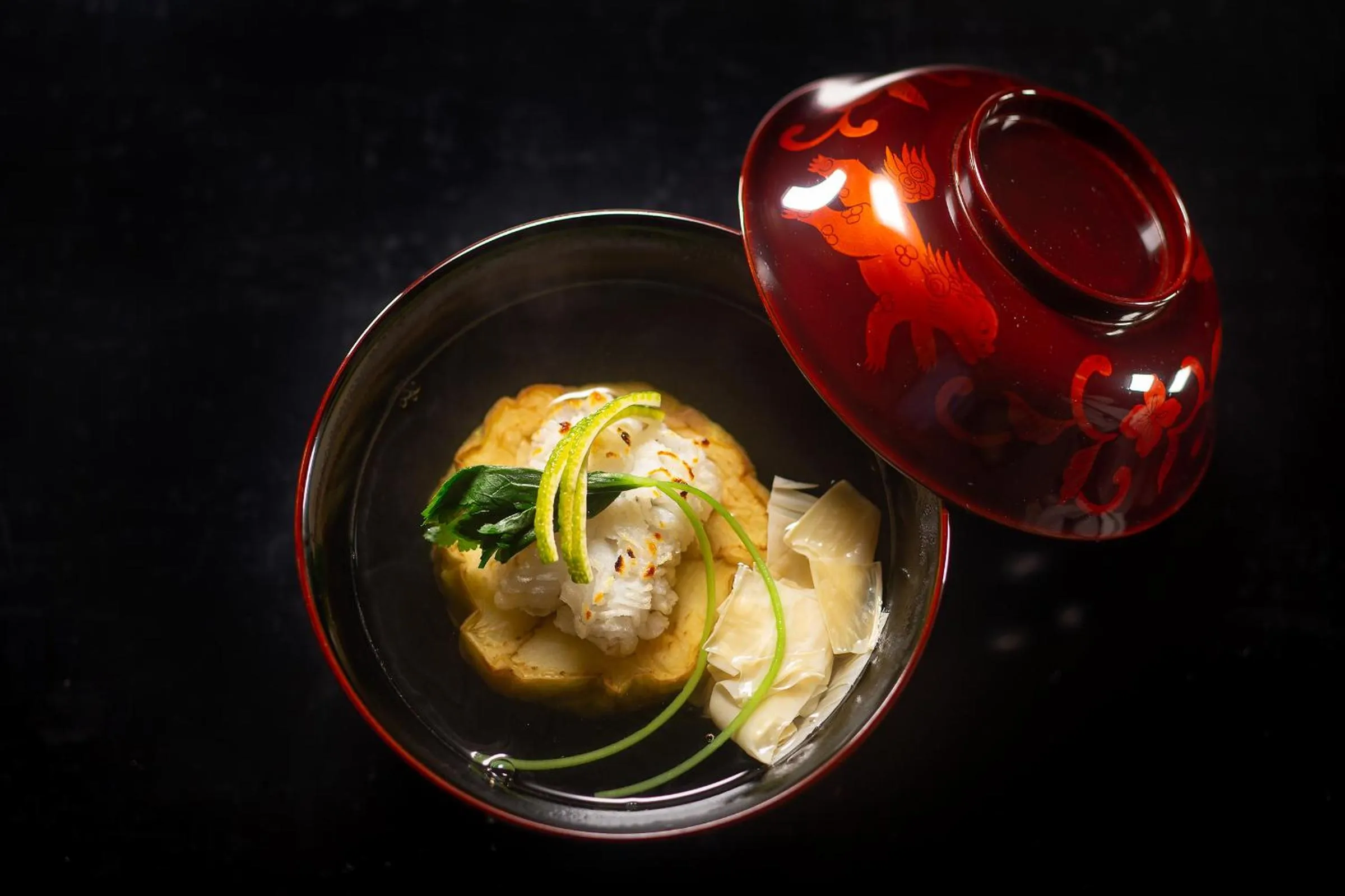 Food close-up in Ryoutei Ryokan Yasui