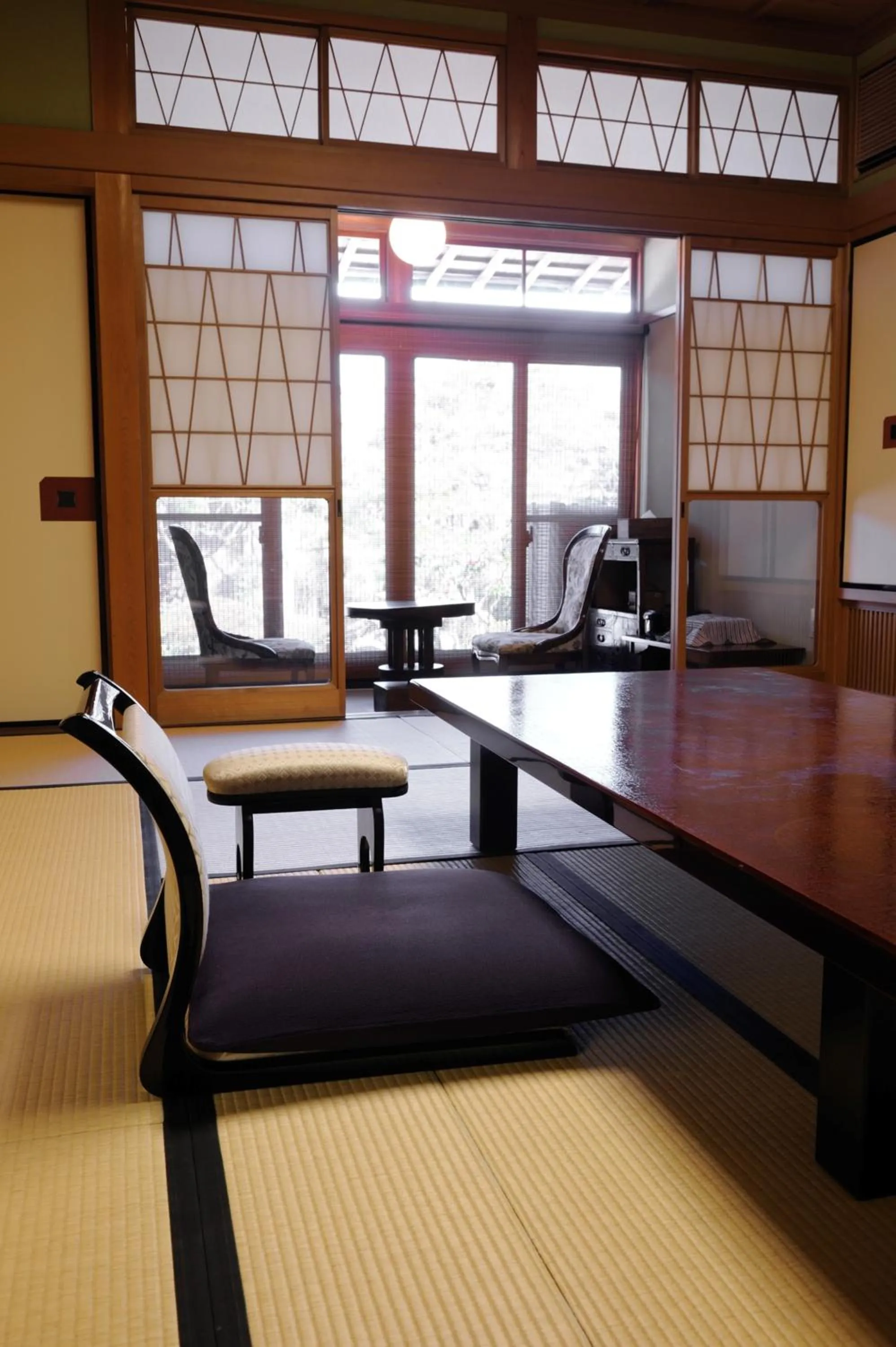 Seating area in Ryoutei Ryokan Yasui