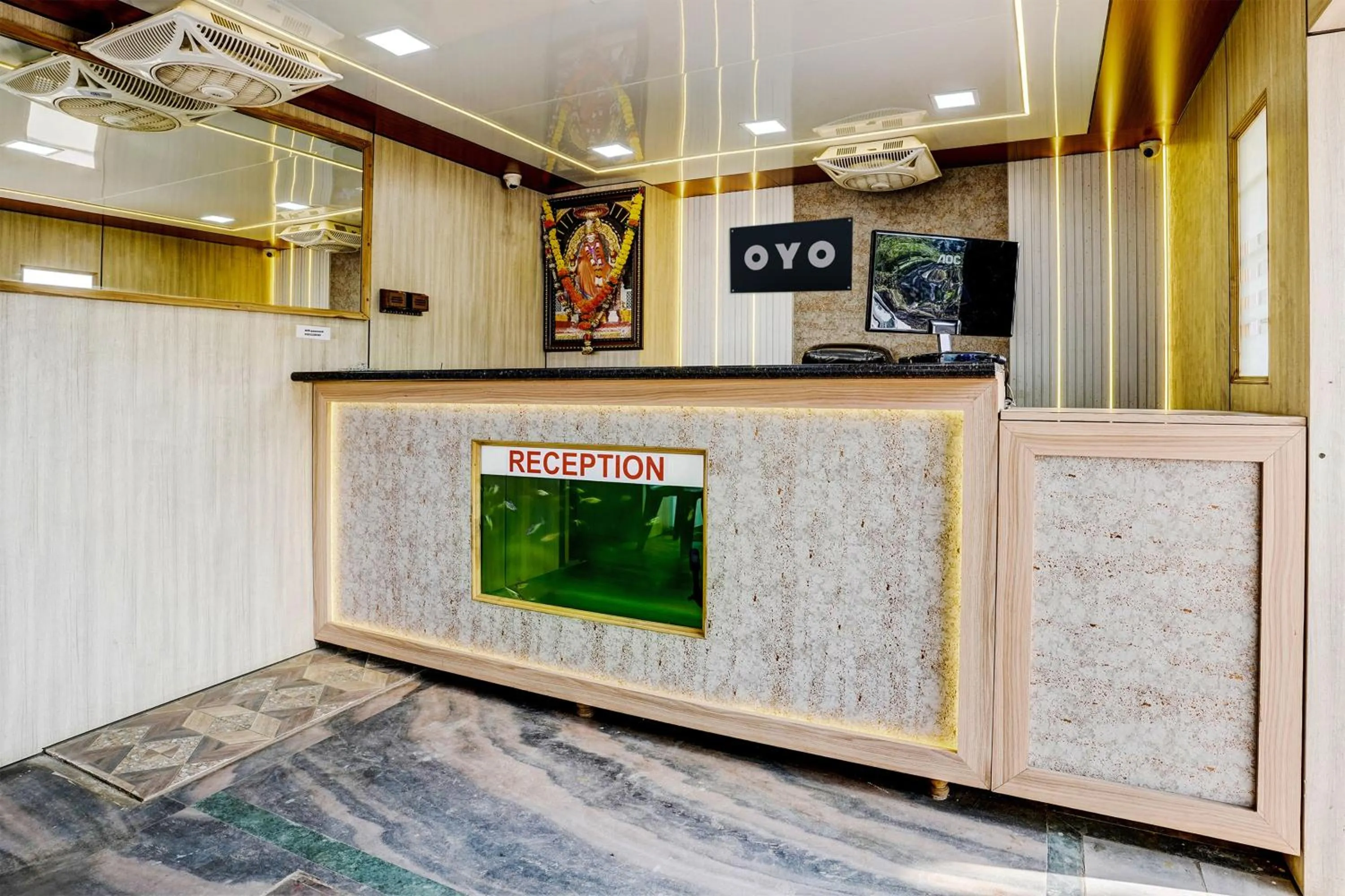 Lobby or reception in Hotel O Shree Sai Residency