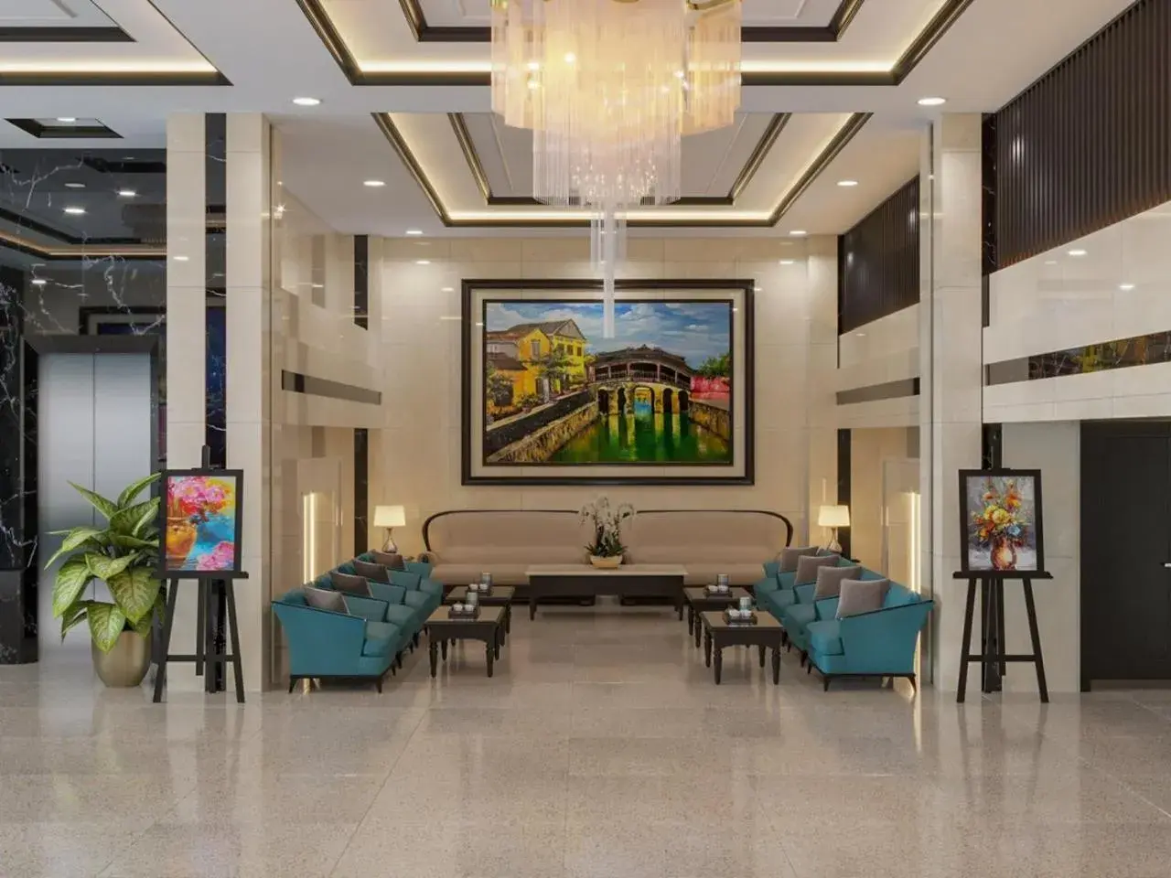 Lobby or reception in ViAn Hotel And Spa Danang Lobby or reception in ViAn Hotel And Spa Danang