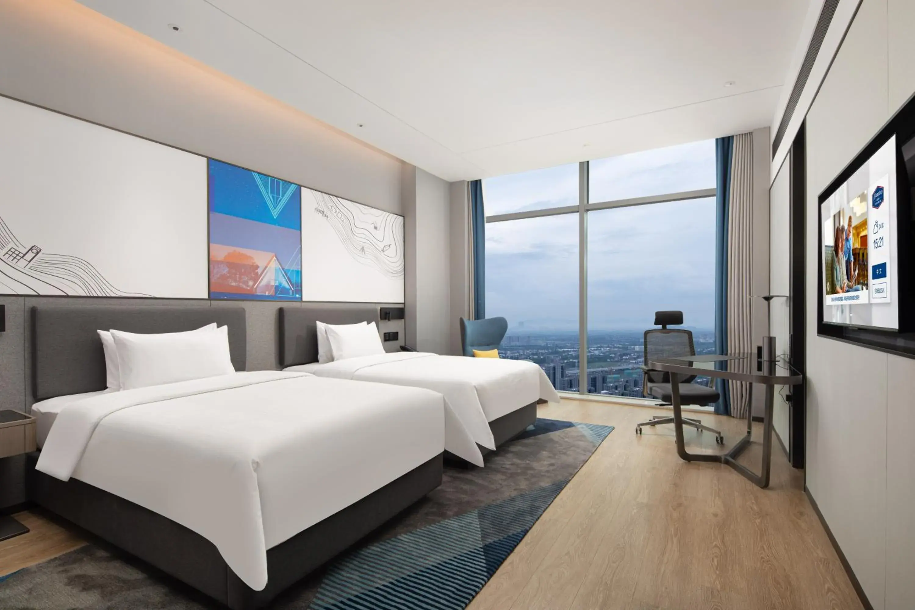 Superior Twin Room in Hampton by Hilton Hangzhou Liangzhu Superior Twin Room in Hampton by Hilton Hangzhou Liangzhu