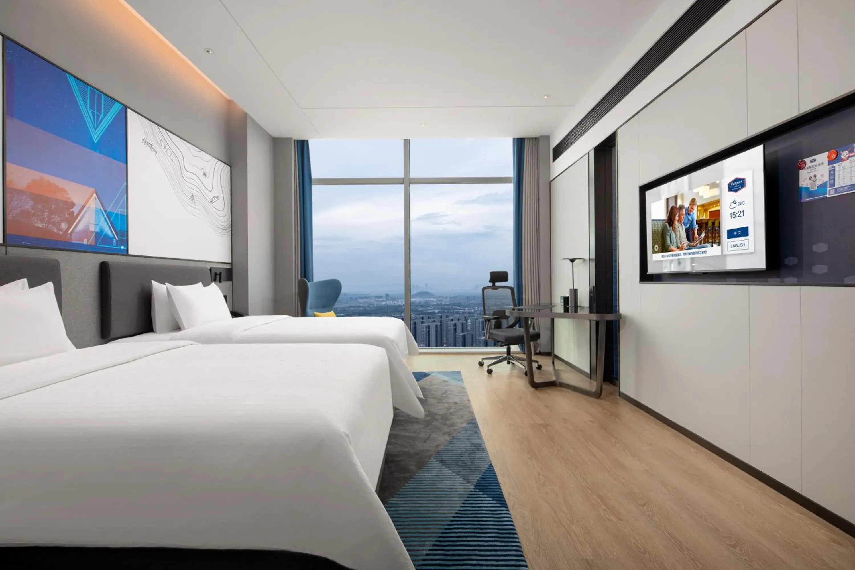Superior Twin Room in Hampton by Hilton Hangzhou Liangzhu Superior Twin Room in Hampton by Hilton Hangzhou Liangzhu