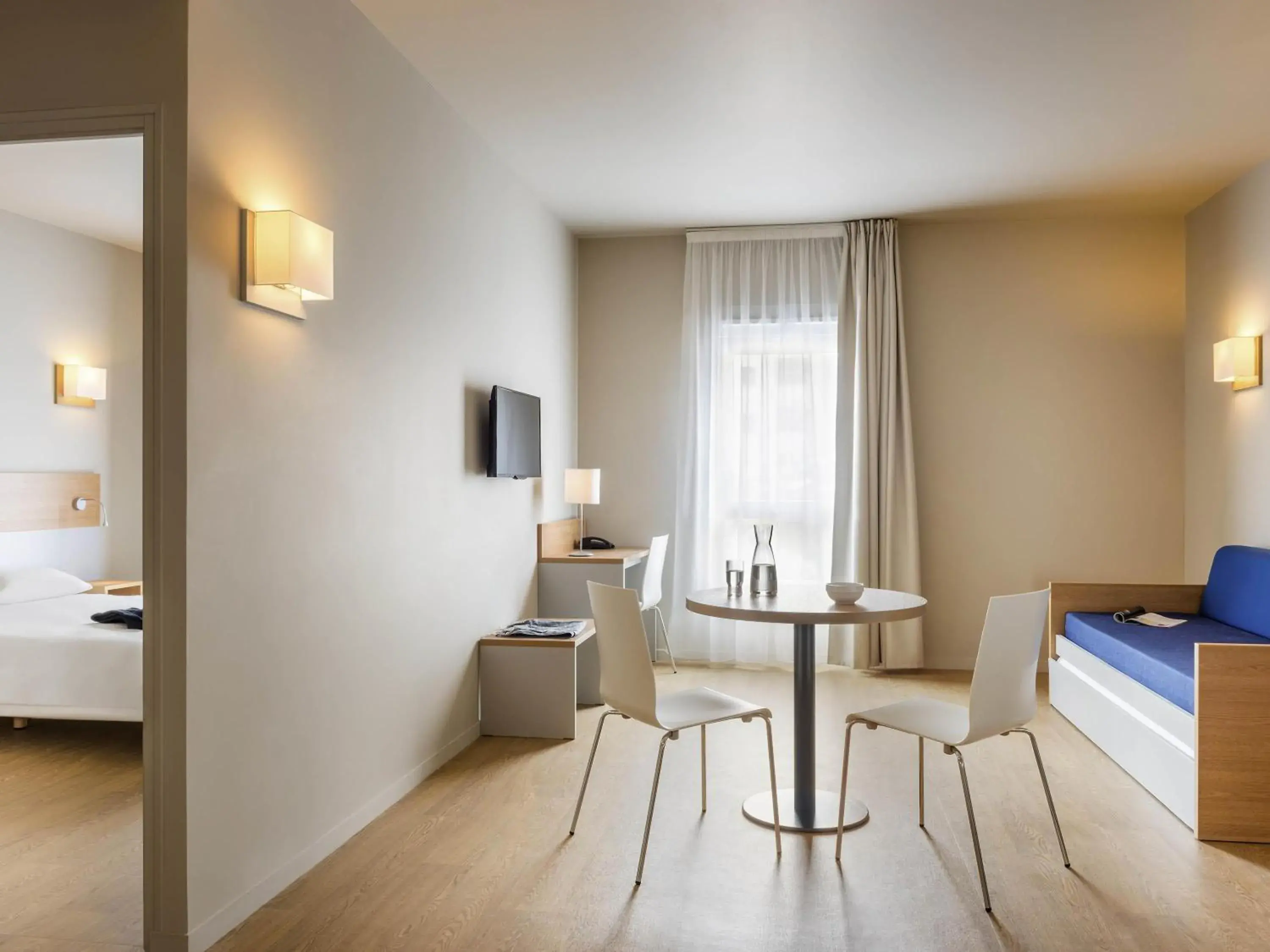 Bedroom, Bed in Aparthotel Adagio Access Dijon République Bedroom, Bed in Aparthotel Adagio Access Dijon République