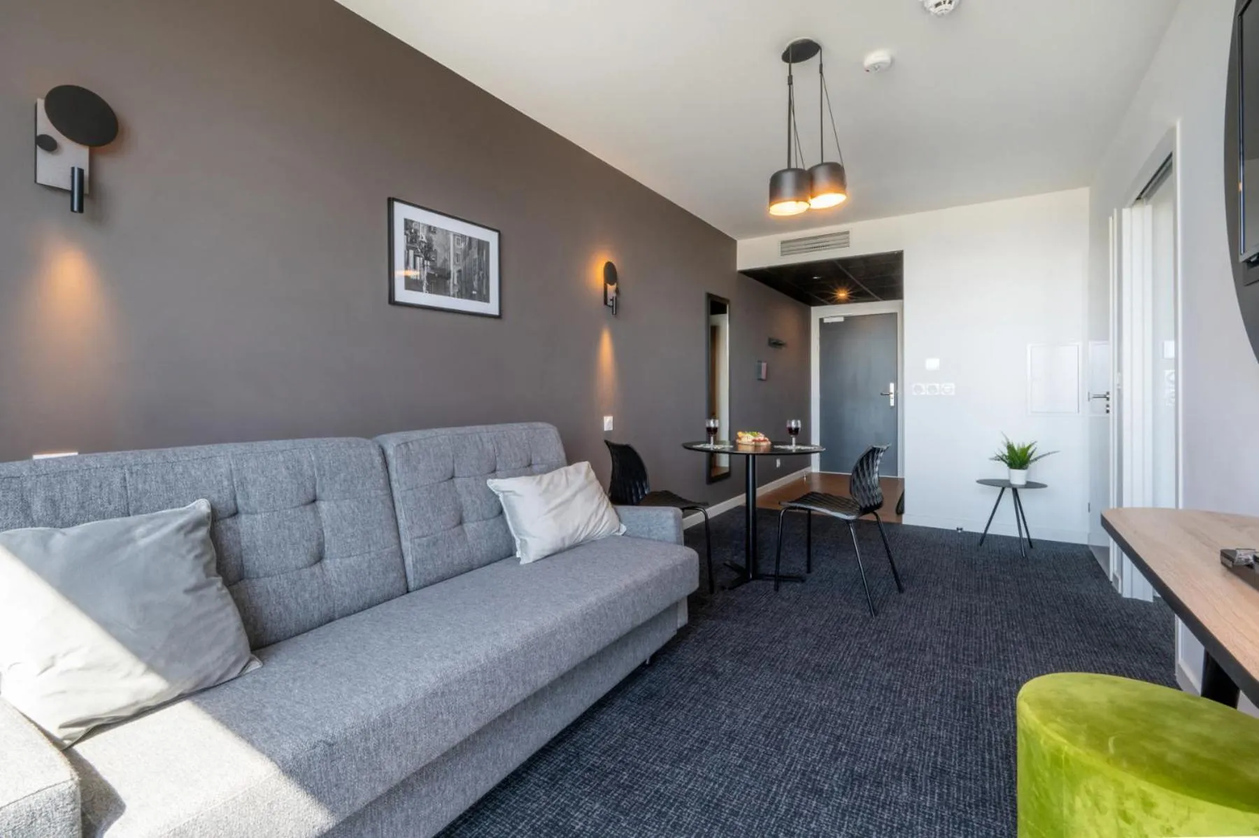 Living room in Nemea Appart Hotel Nice Arenas Aéroport