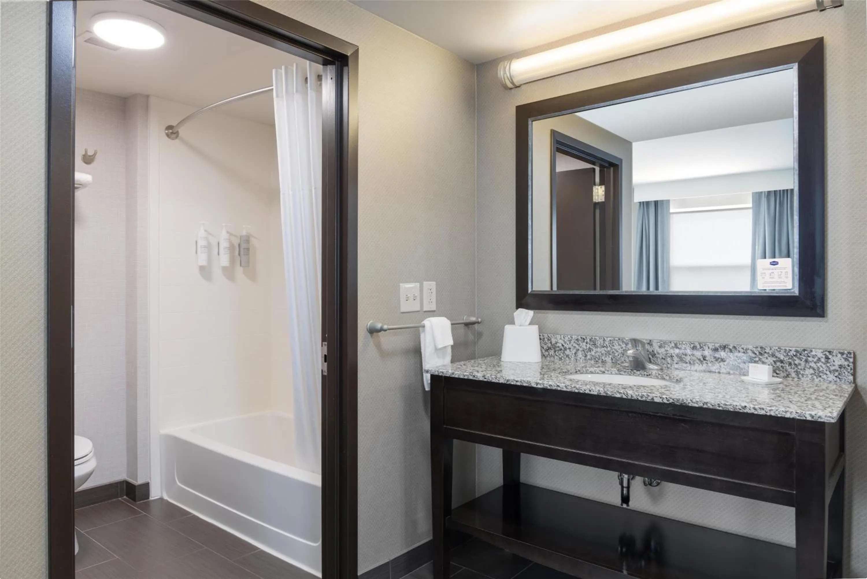 Bathroom in Hampton Inn Lewiston-Auburn